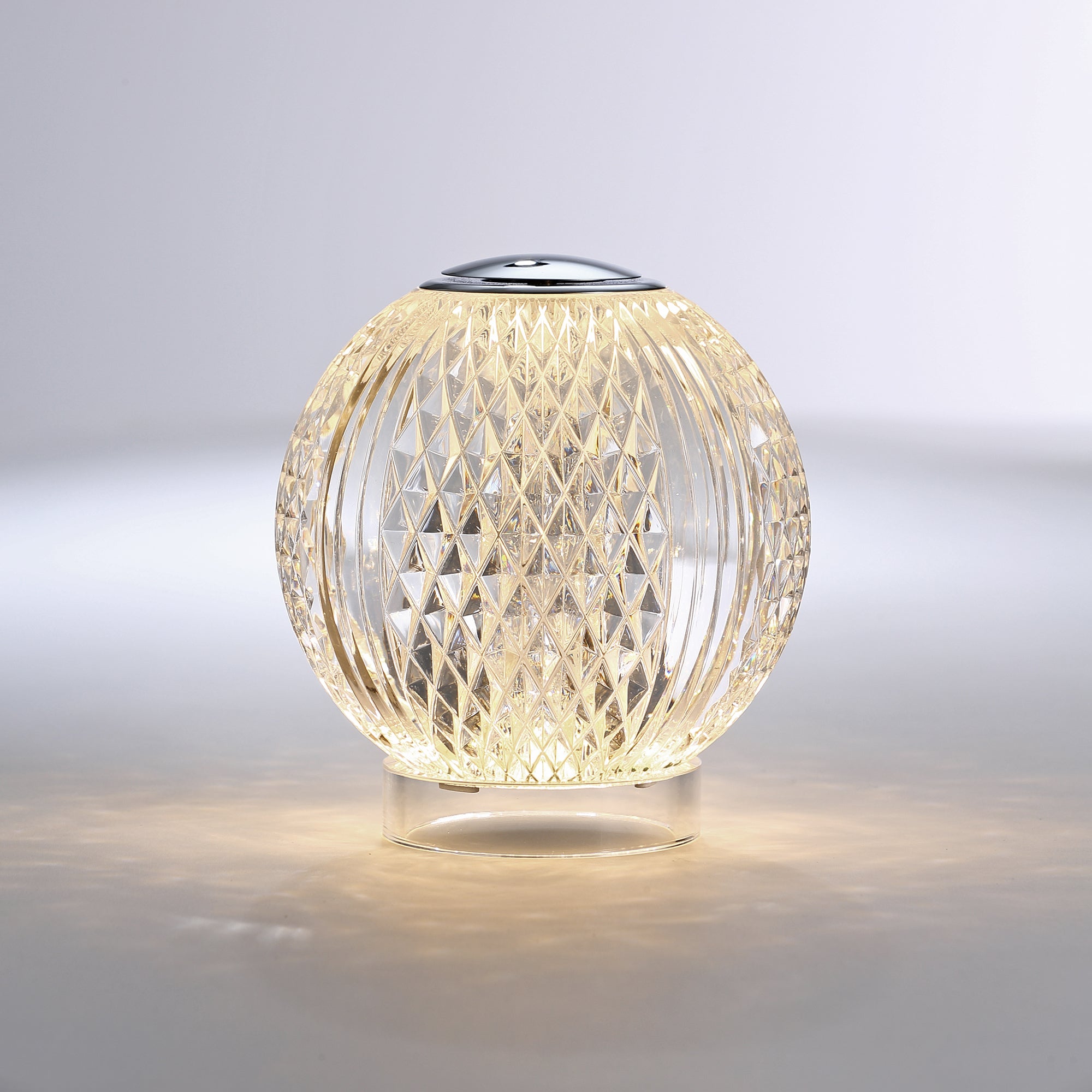 Ardenne Faceted Crystal Lamp - Wisteria