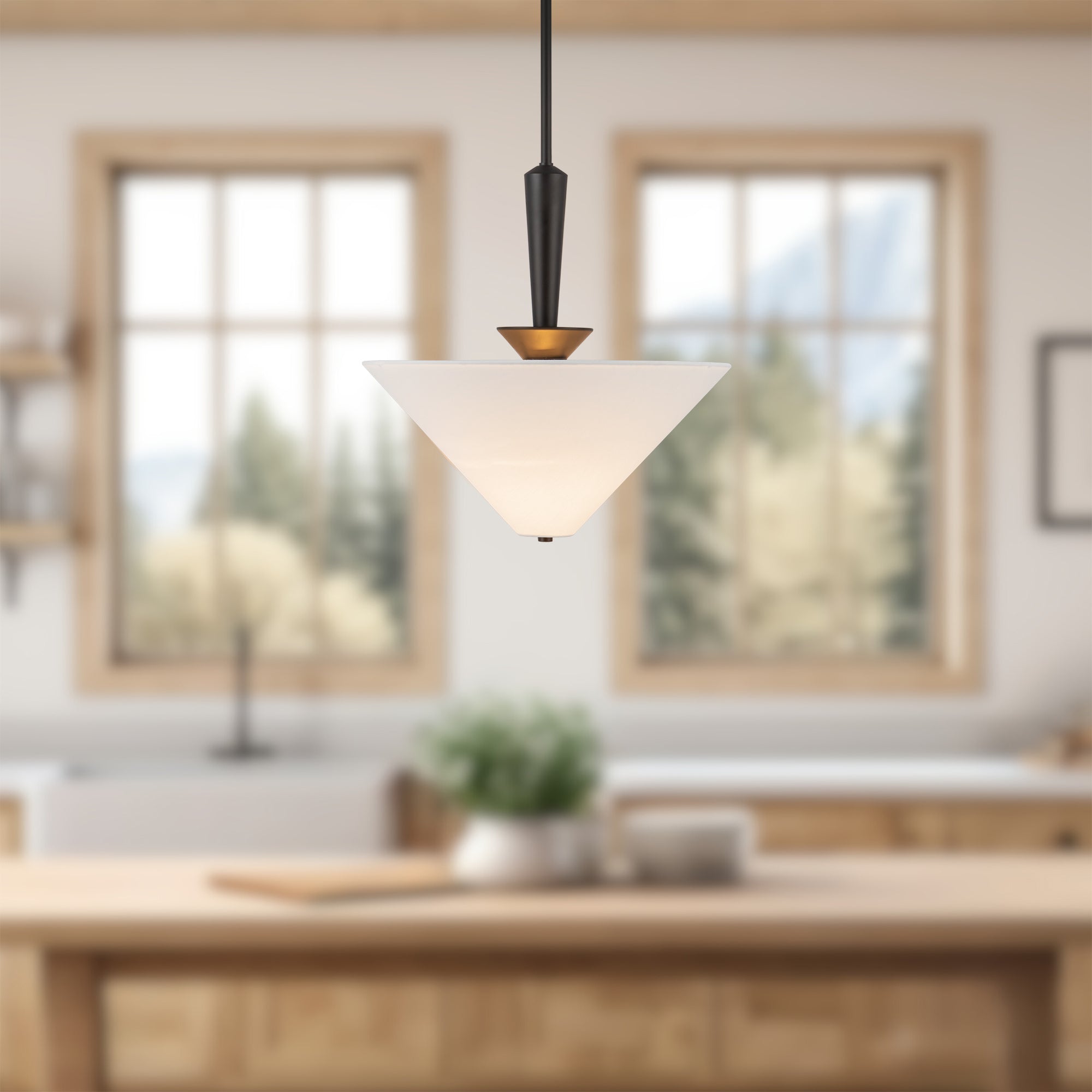 Orvella Linen Cone Pendant - Wisteria
