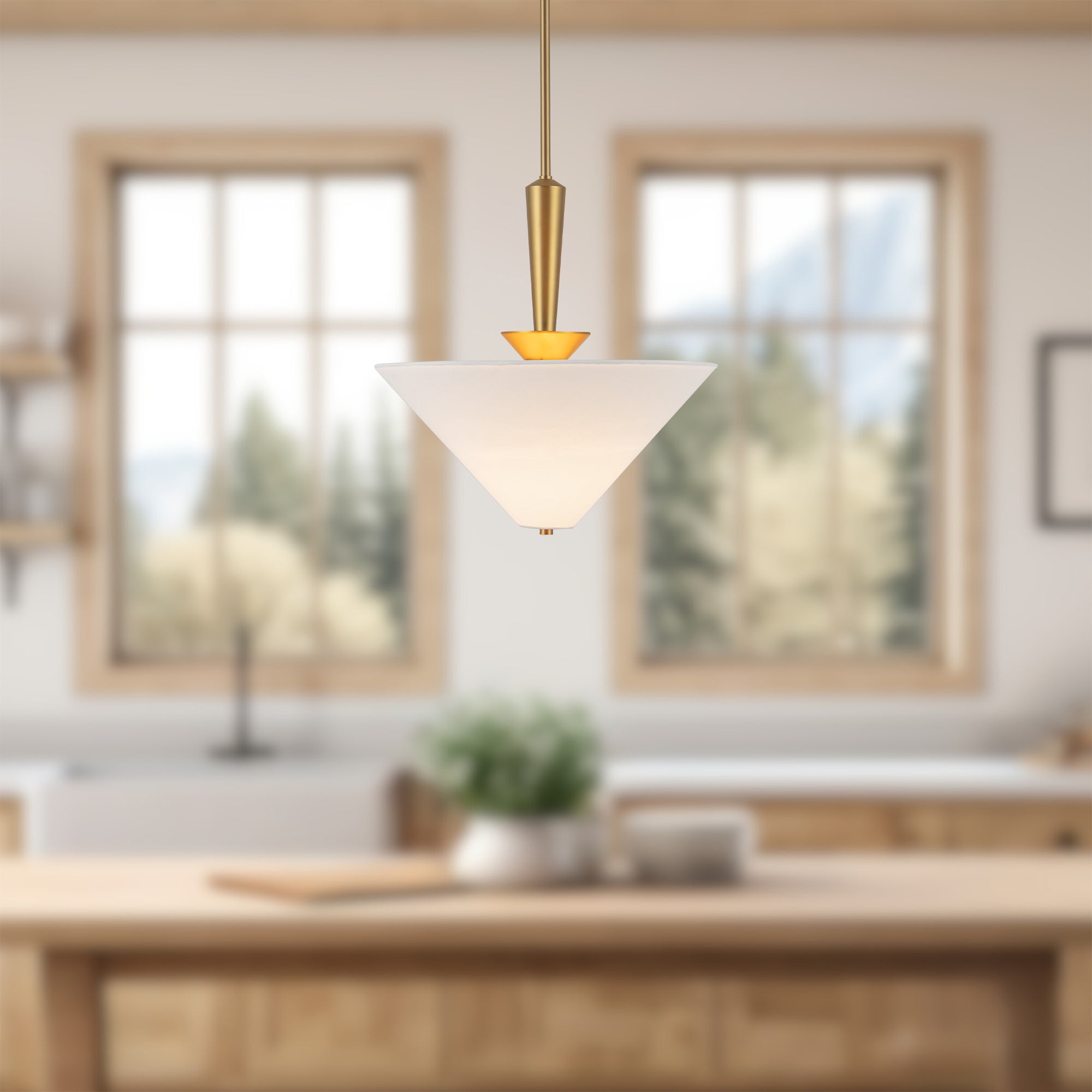 Orvella Linen Cone Pendant - Wisteria