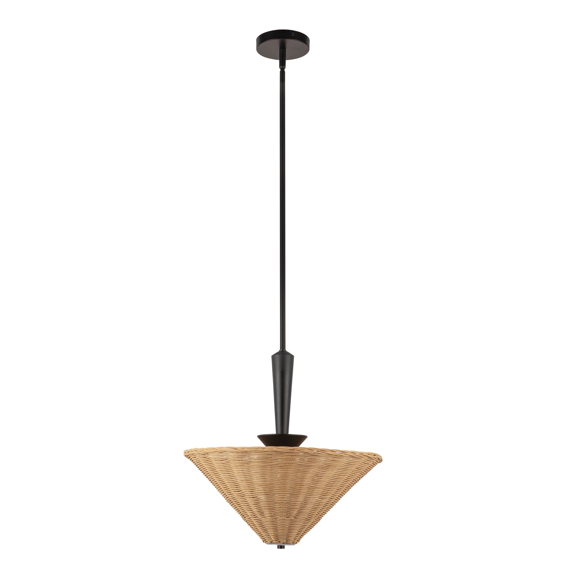 Orvella Rattan Cone Pendant - Wisteria