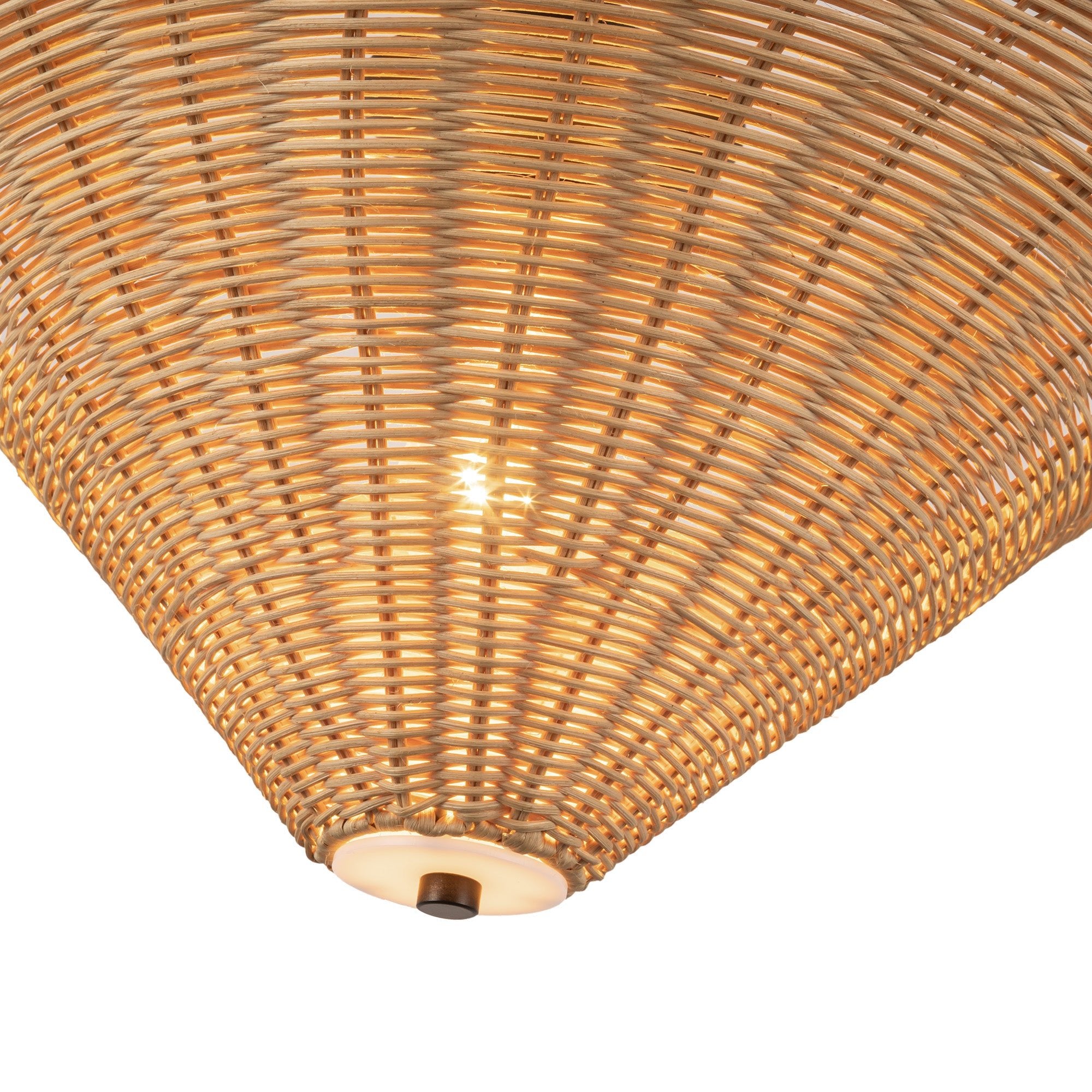 Orvella Rattan Cone Pendant - Wisteria