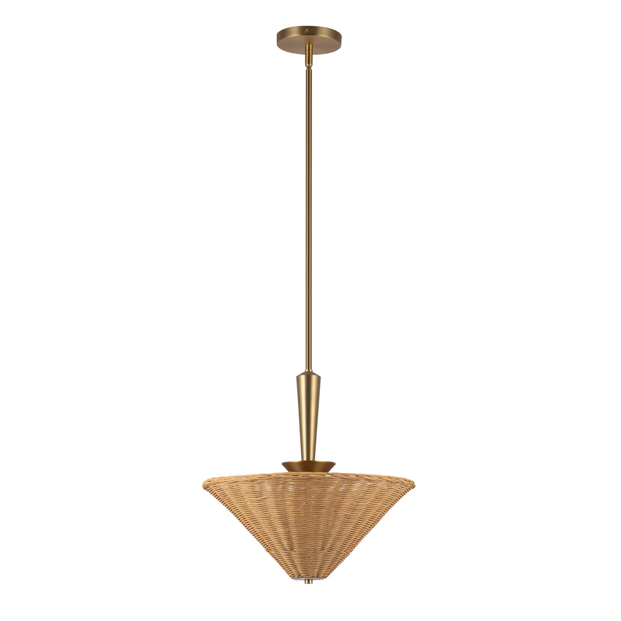 Orvella Rattan Cone Pendant - Wisteria