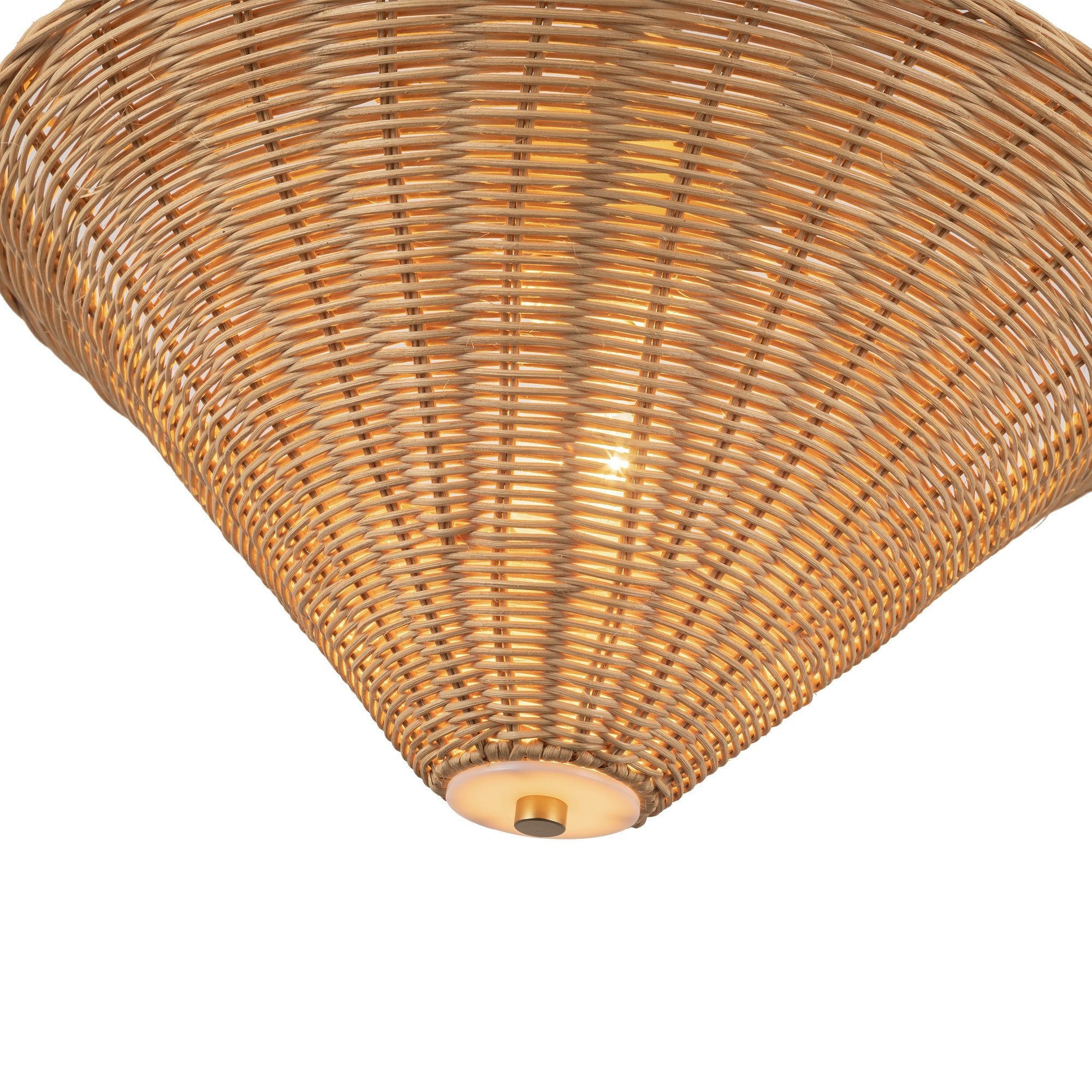 Orvella Rattan Cone Pendant - Wisteria