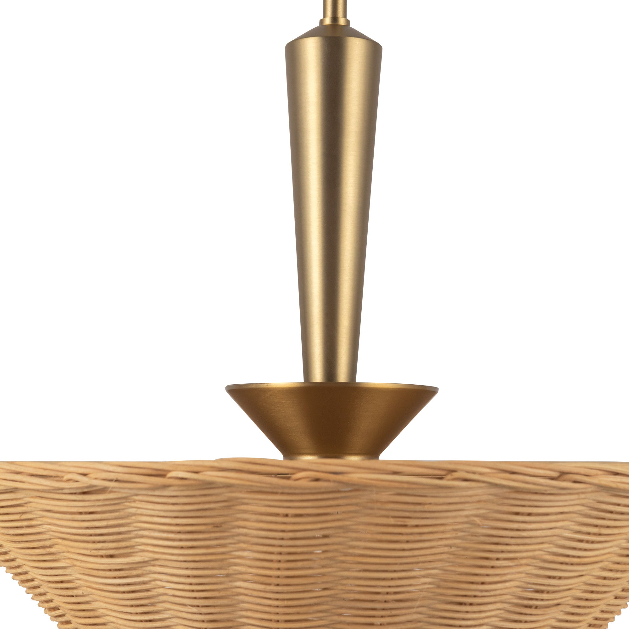 Orvella Rattan Cone Pendant - Wisteria