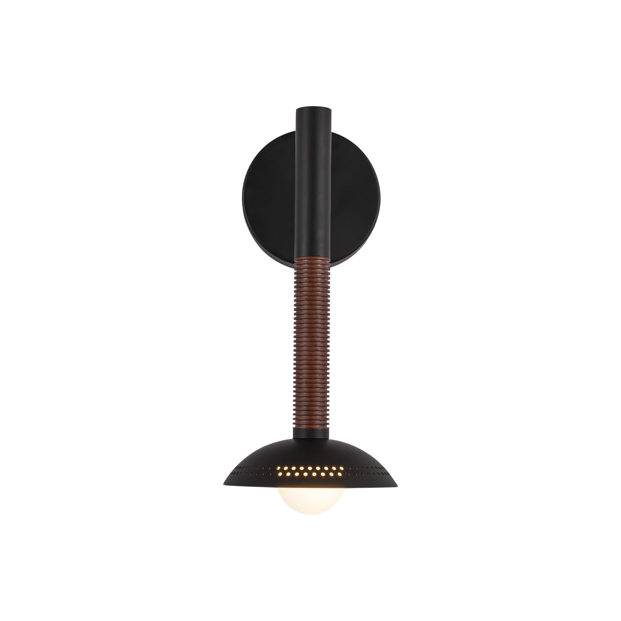 Liorra Natural Brass Column Sconce - Wisteria