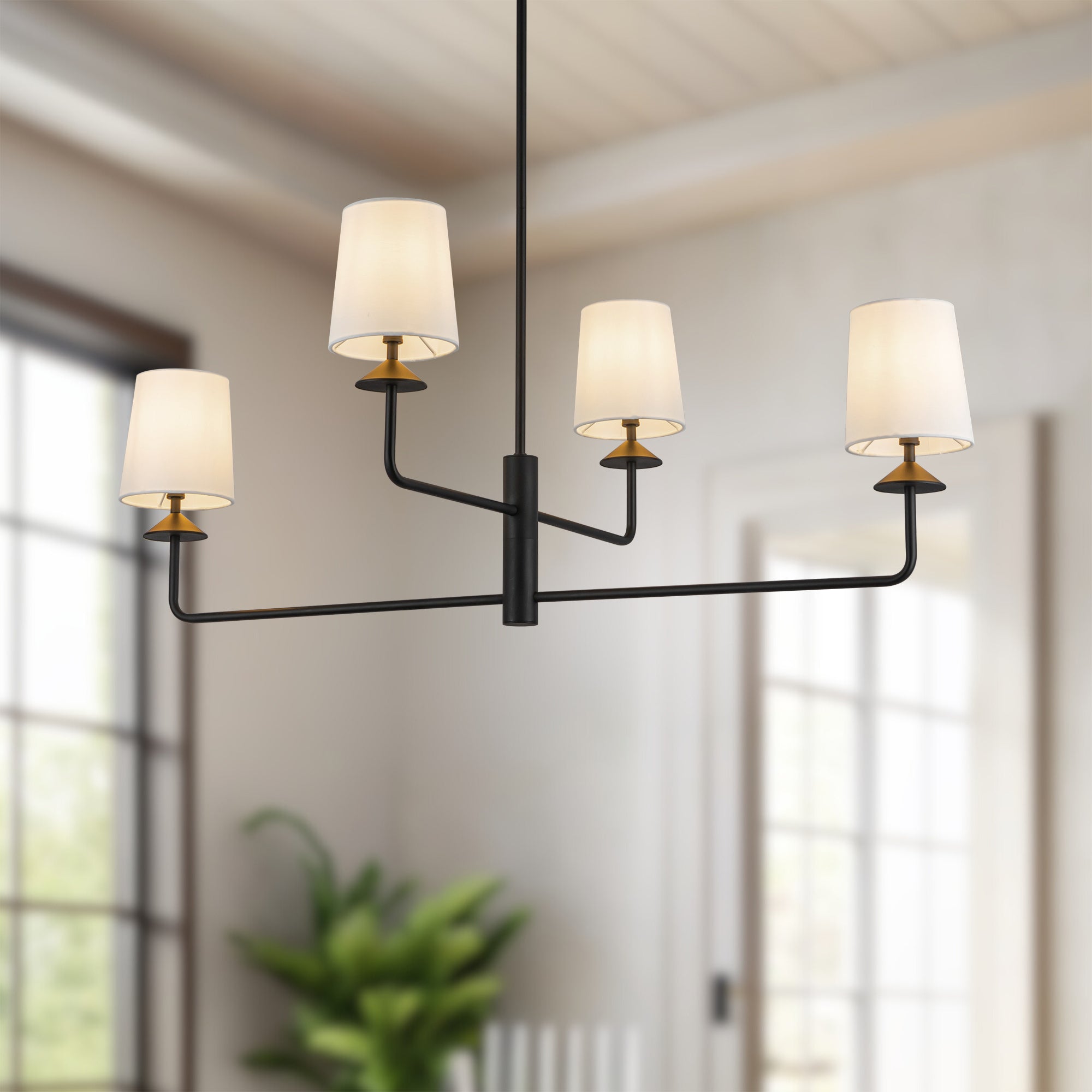 Orvella Linen Arm Chandelier - Wisteria