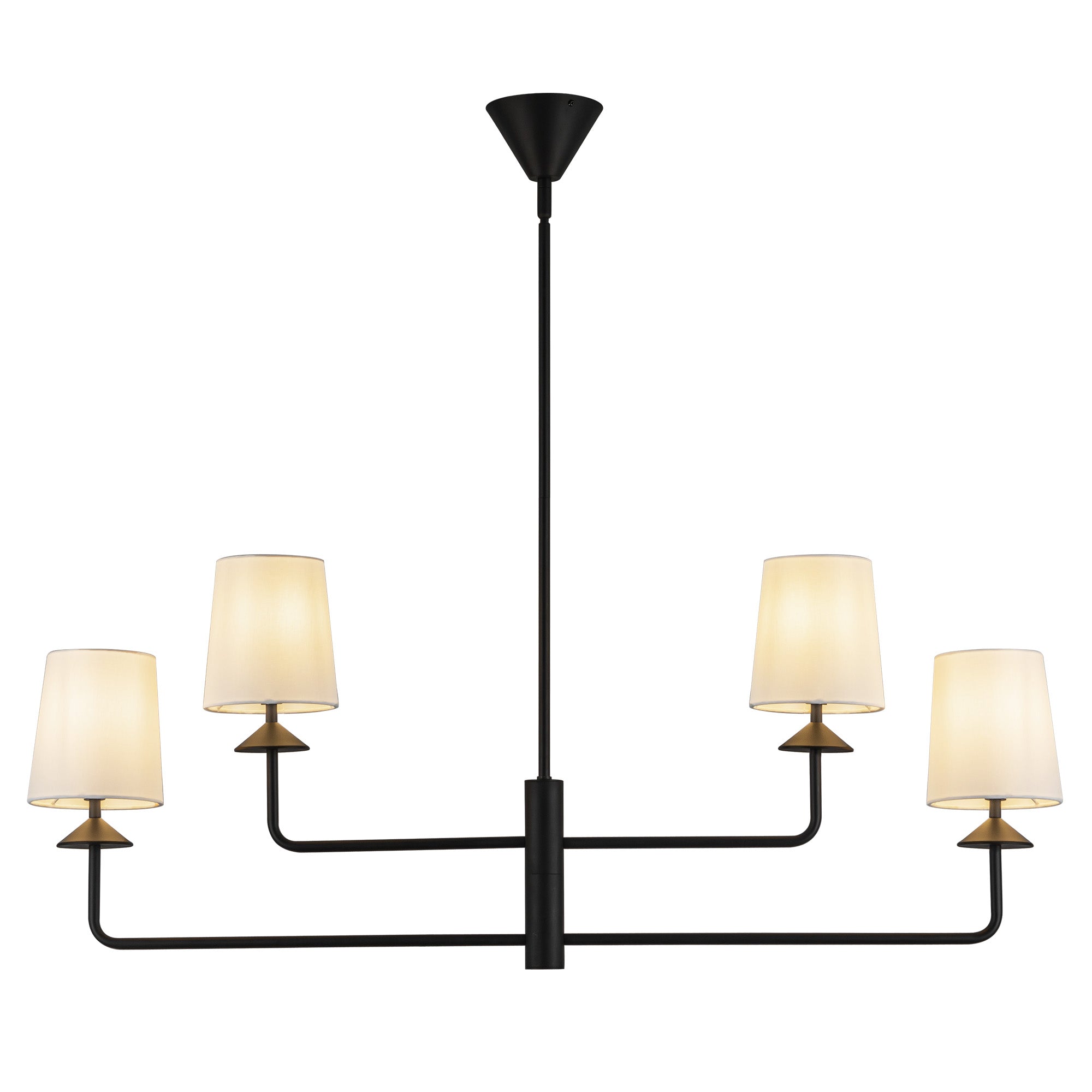 Orvella Linen Arm Chandelier - Wisteria