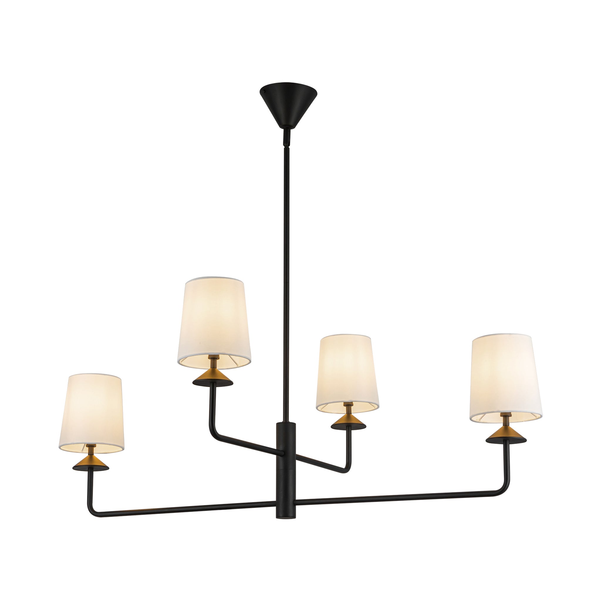 Orvella Linen Arm Chandelier - Wisteria