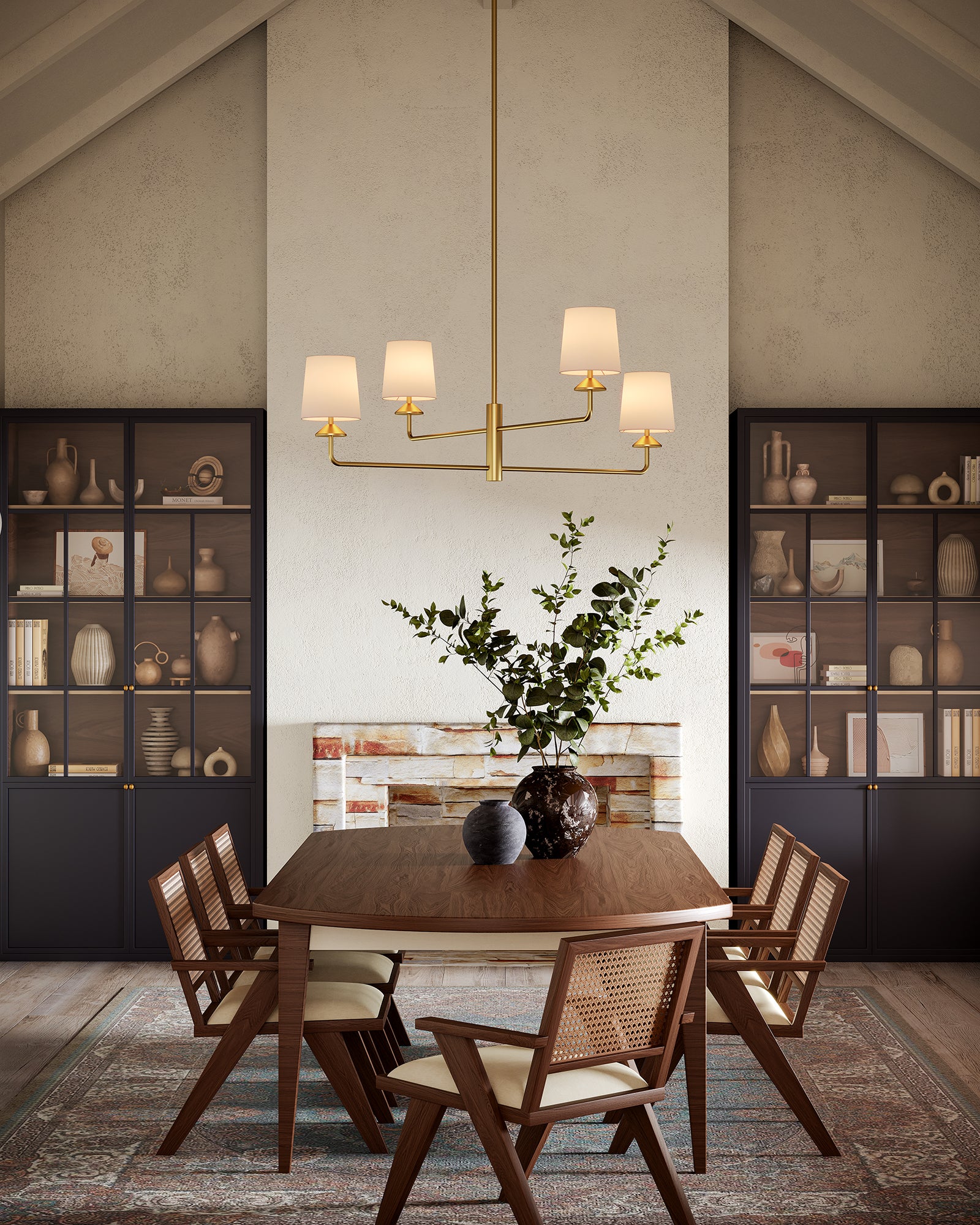 Orvella Linen Arm Chandelier - Wisteria