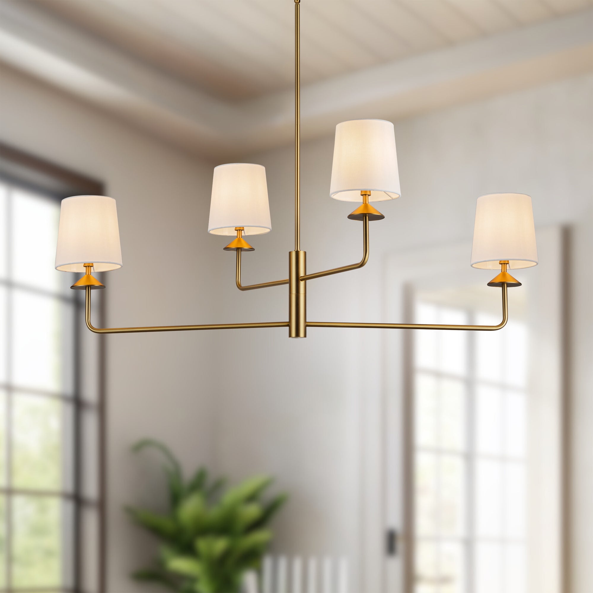 Orvella Linen Arm Chandelier - Wisteria