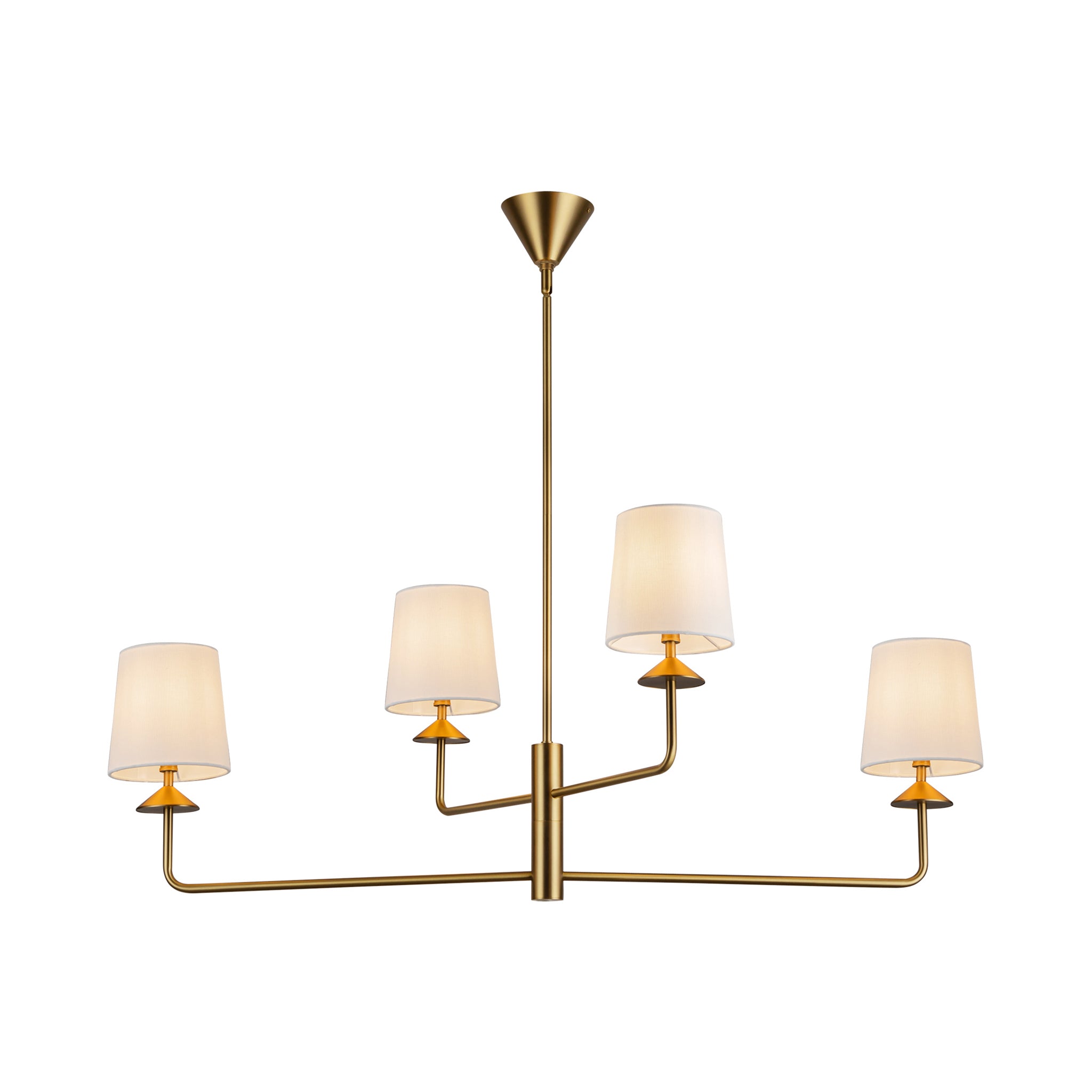 Orvella Linen Arm Chandelier - Wisteria