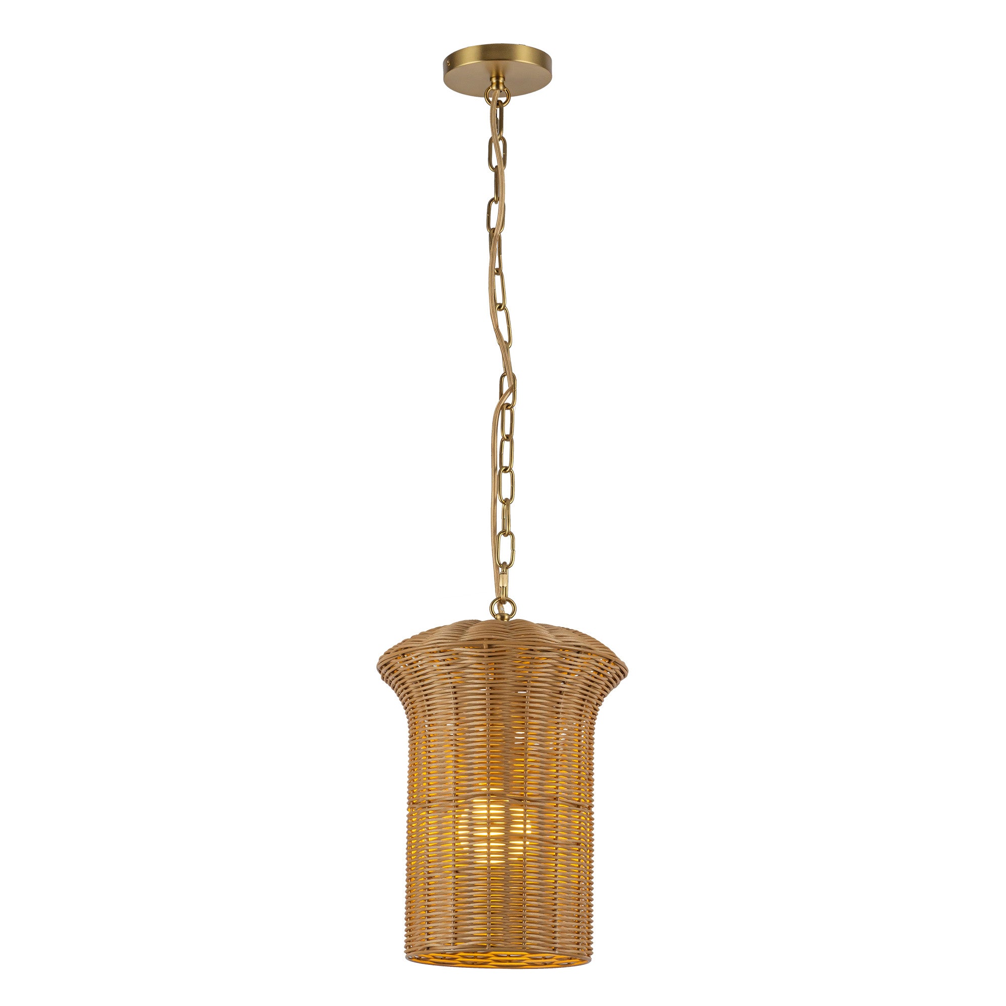 Almera Rattan Lantern Pendant - Wisteria