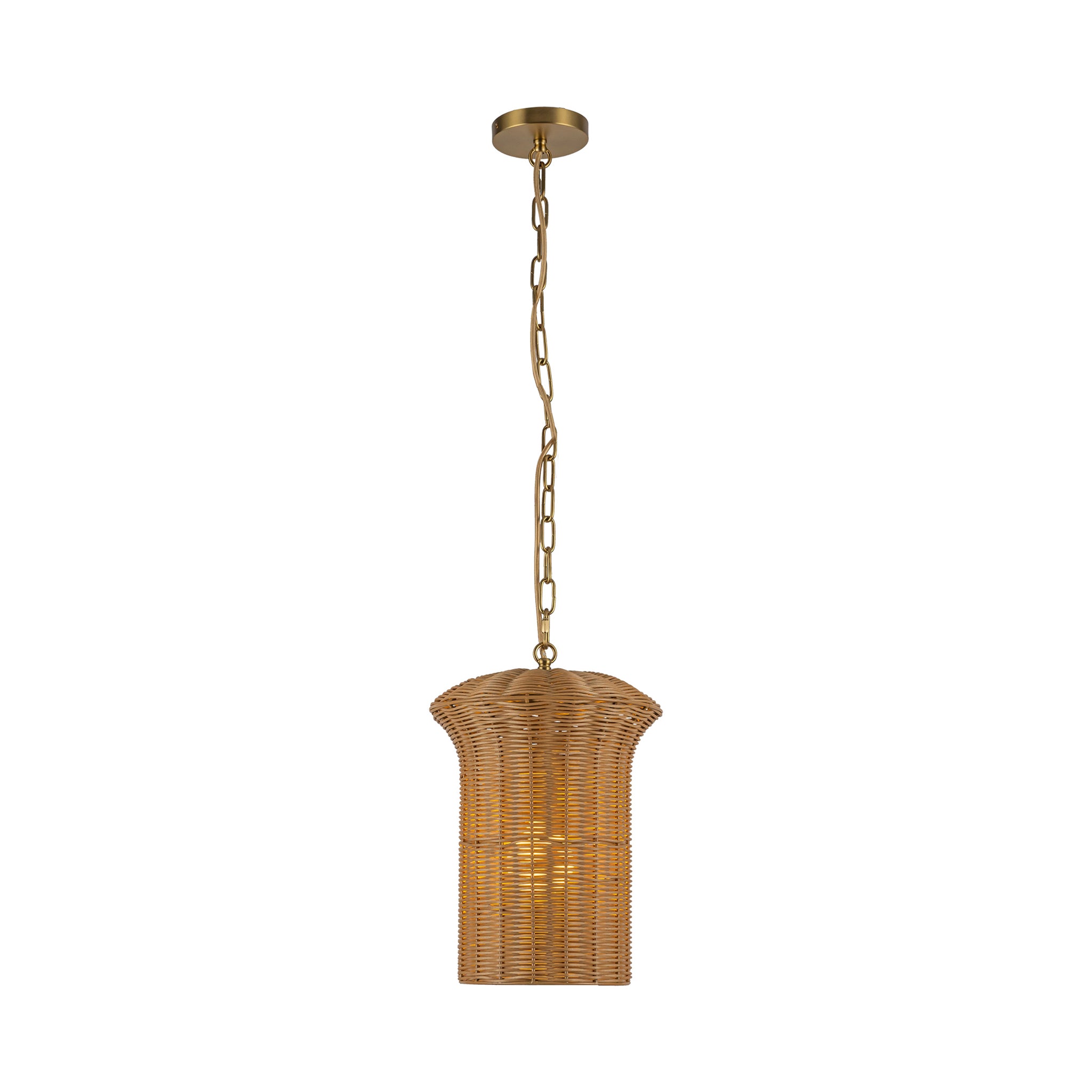 Almera Rattan Lantern Pendant - Wisteria