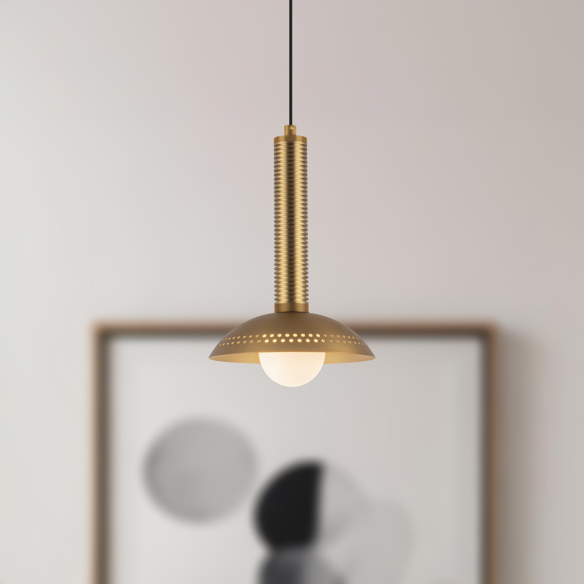 Liorra Metal Column Pendant - Wisteria