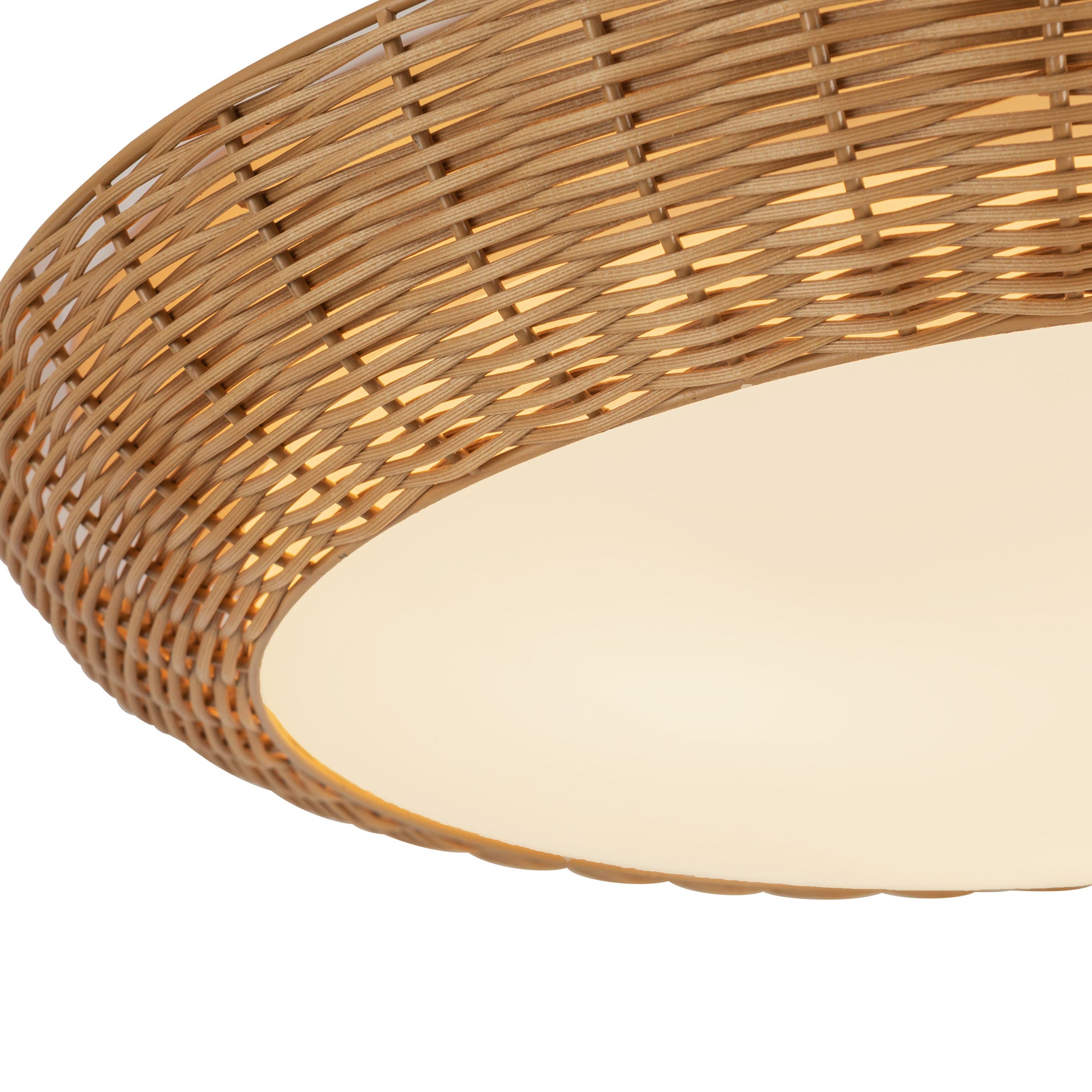 Avenca Rattan Flush Ceiling - Wisteria