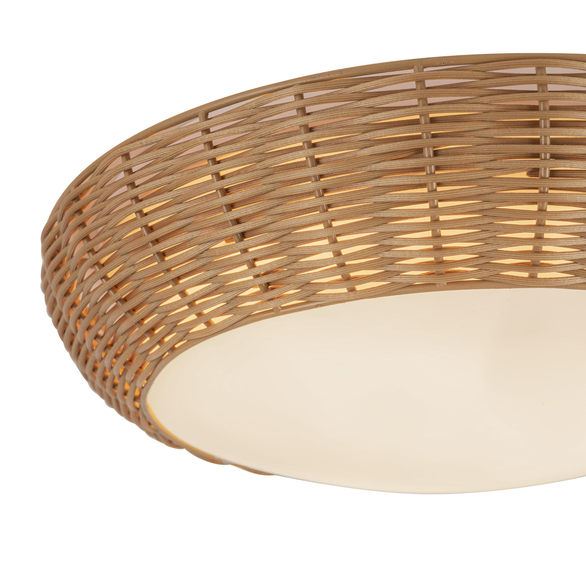 Avenca Rattan Flush Ceiling - Wisteria