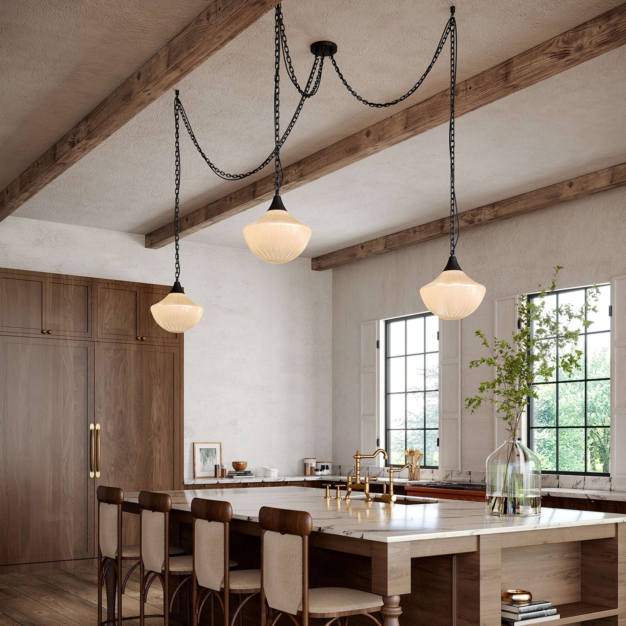 Seravia Glass Cluster Pendant - Wisteria