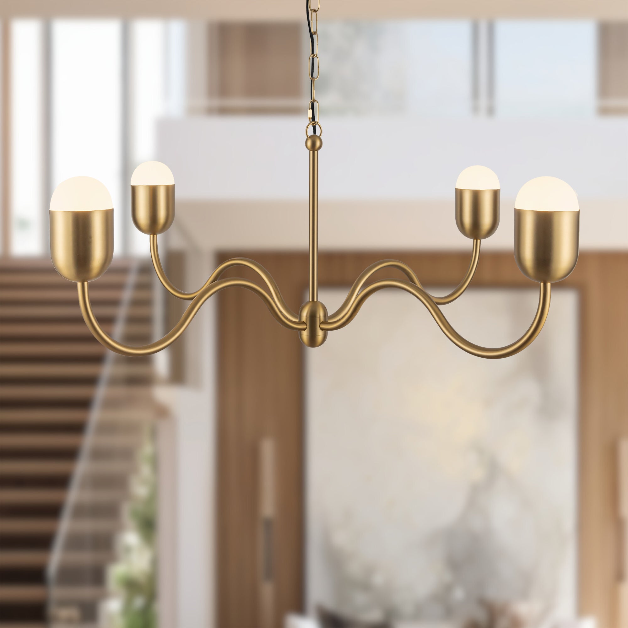 Verado Opal Glass Chandelier - Wisteria