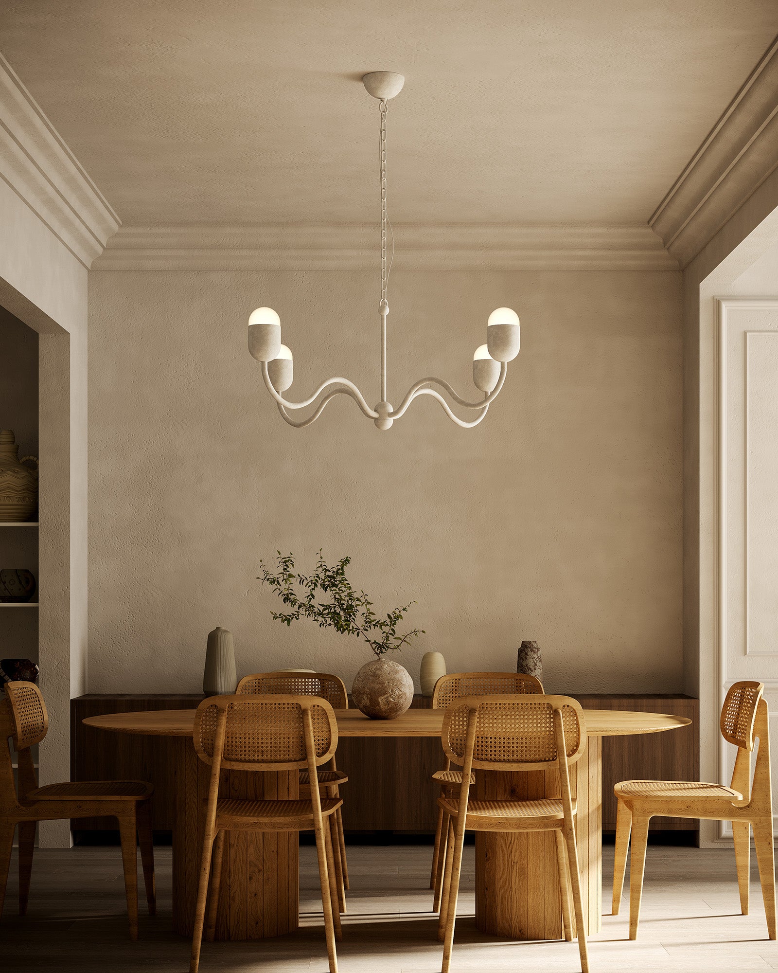Verado Opal Glass Chandelier - Wisteria