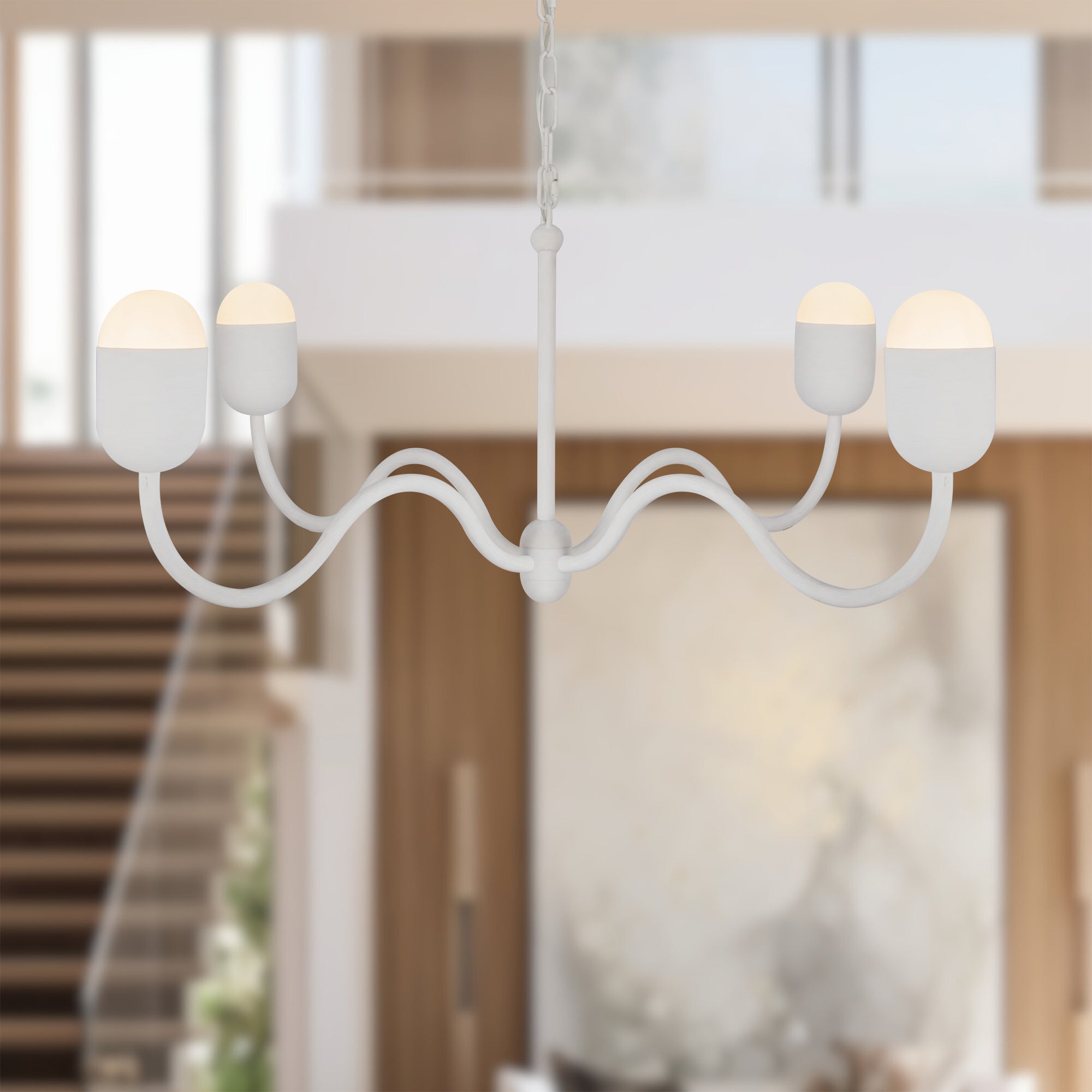 Verado Opal Glass Chandelier - Wisteria