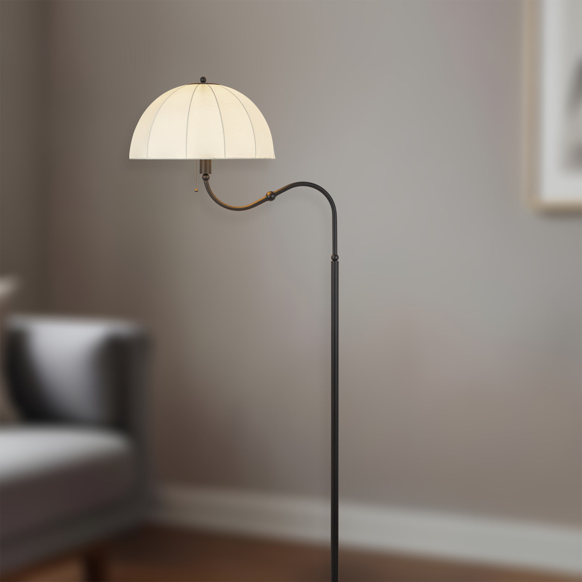 Valmere Linen Shade Floorlamp - Wisteria