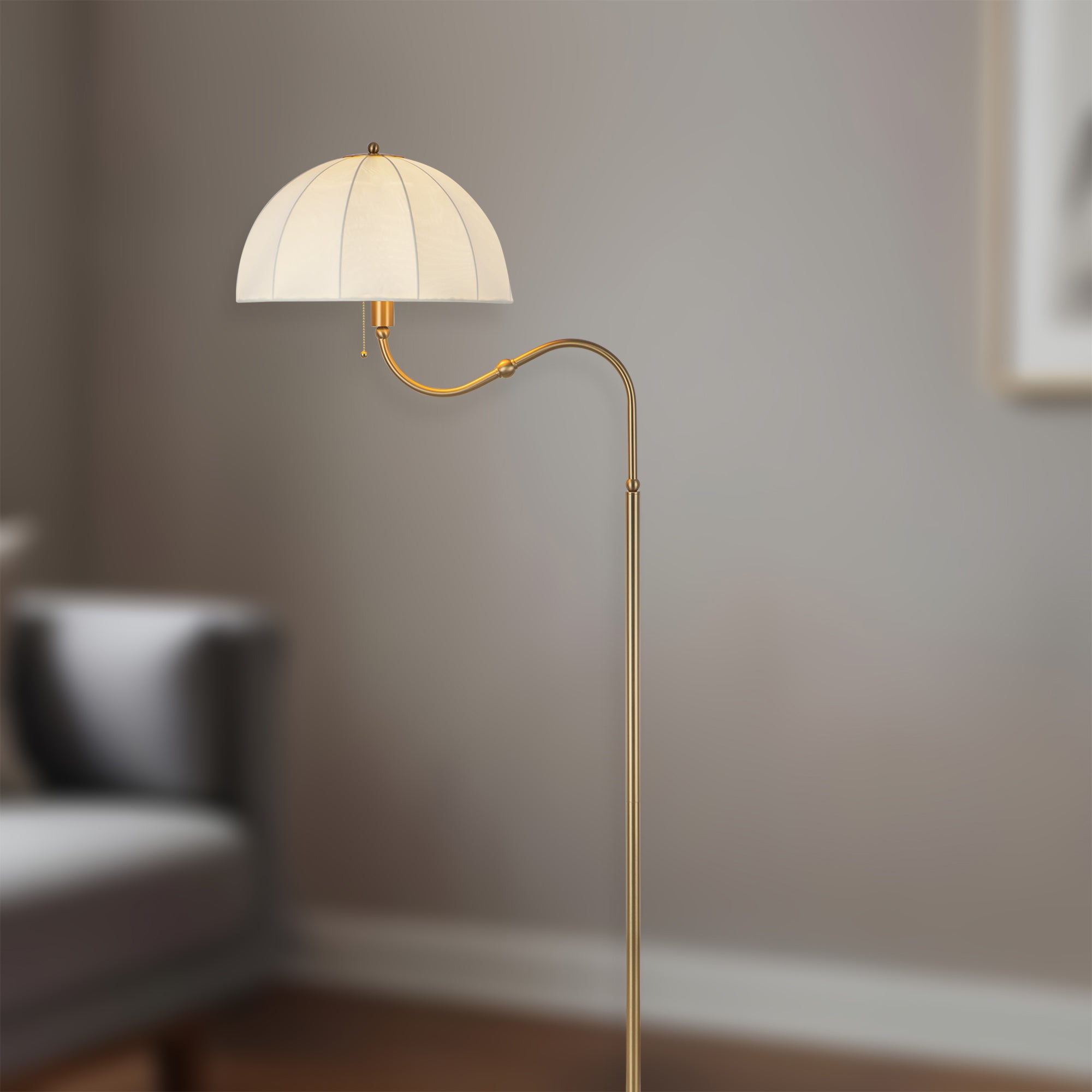 Valmere Linen Shade Floorlamp - Wisteria