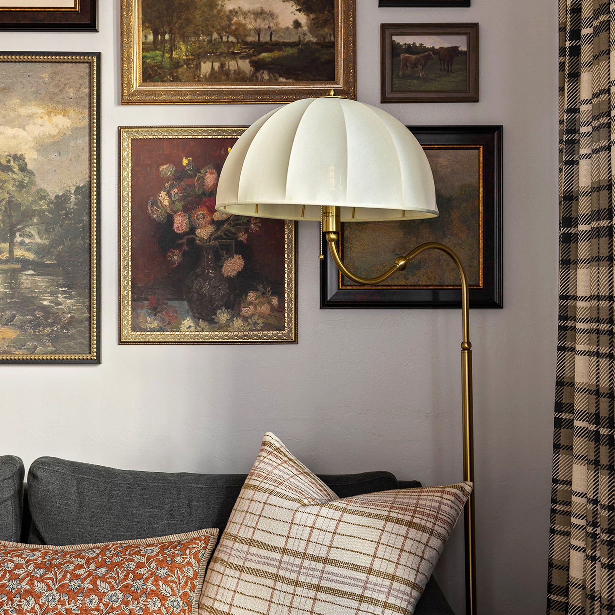 Valmere Linen Shade Floorlamp - Wisteria