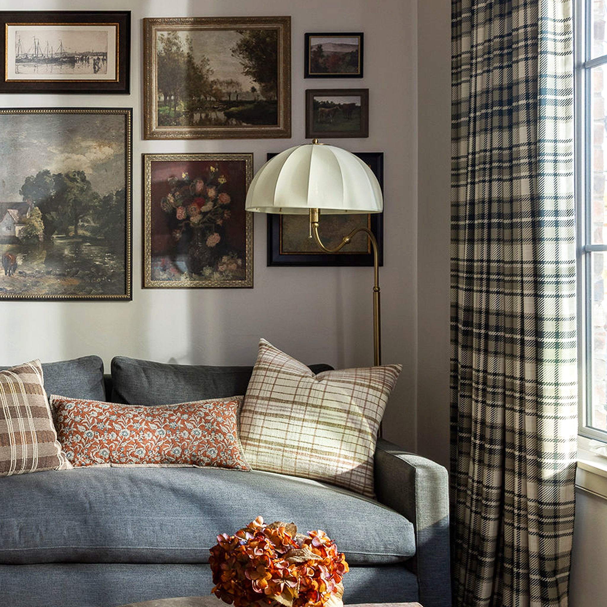 Valmere Linen Shade Floorlamp - Wisteria