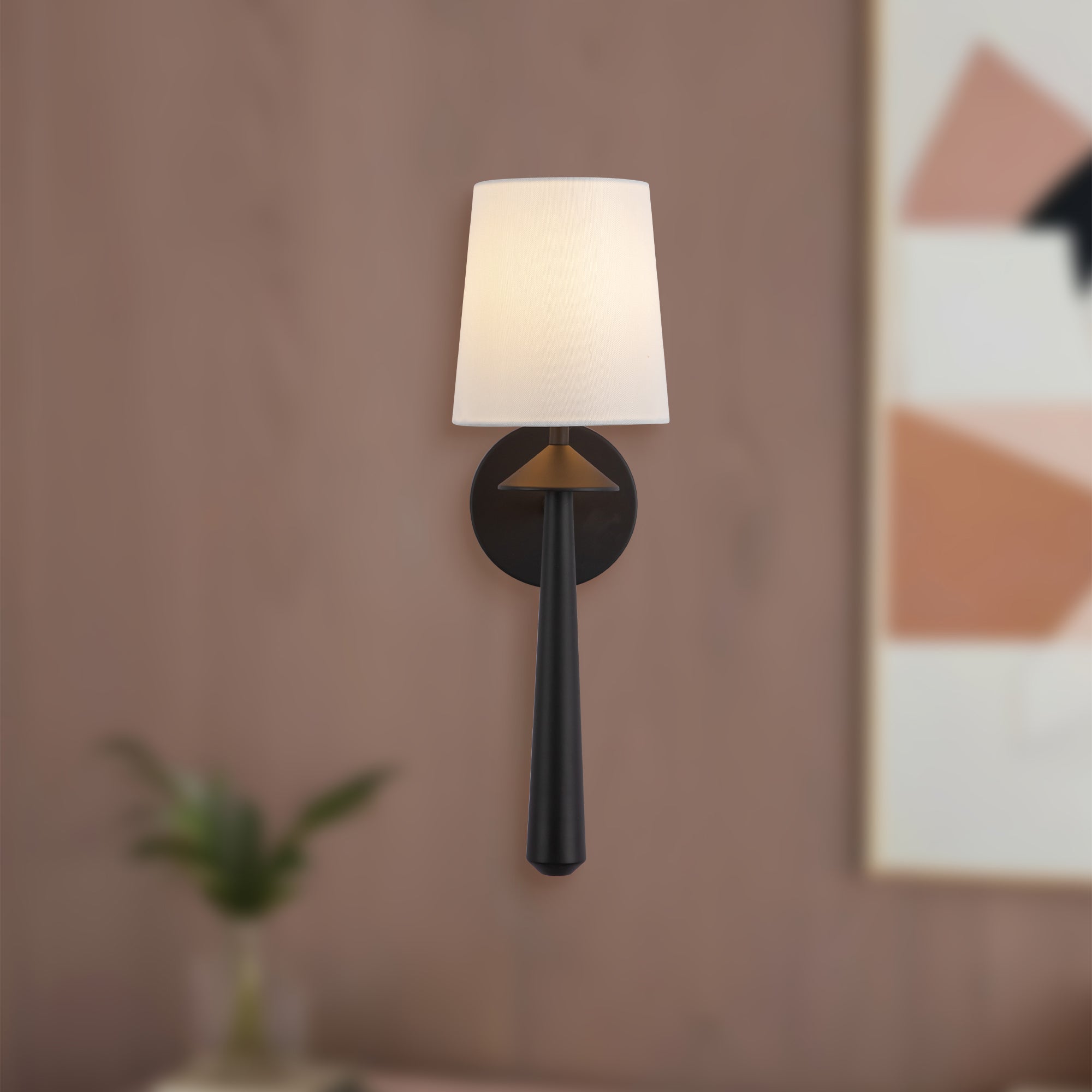 Orvella Linen Shade Sconce - Wisteria