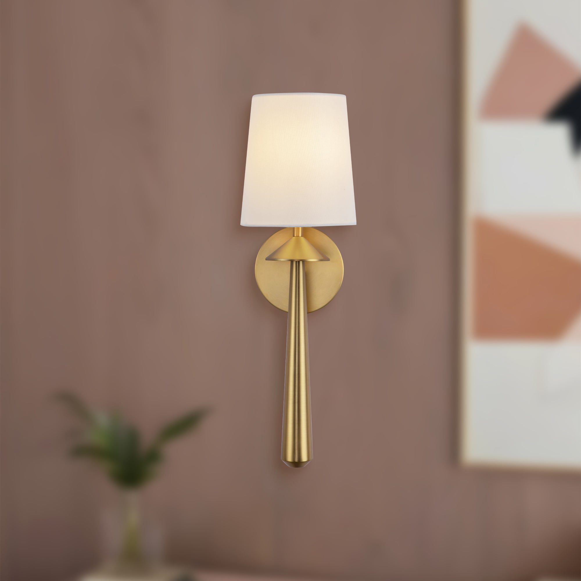 Orvella Linen Shade Sconce - Wisteria