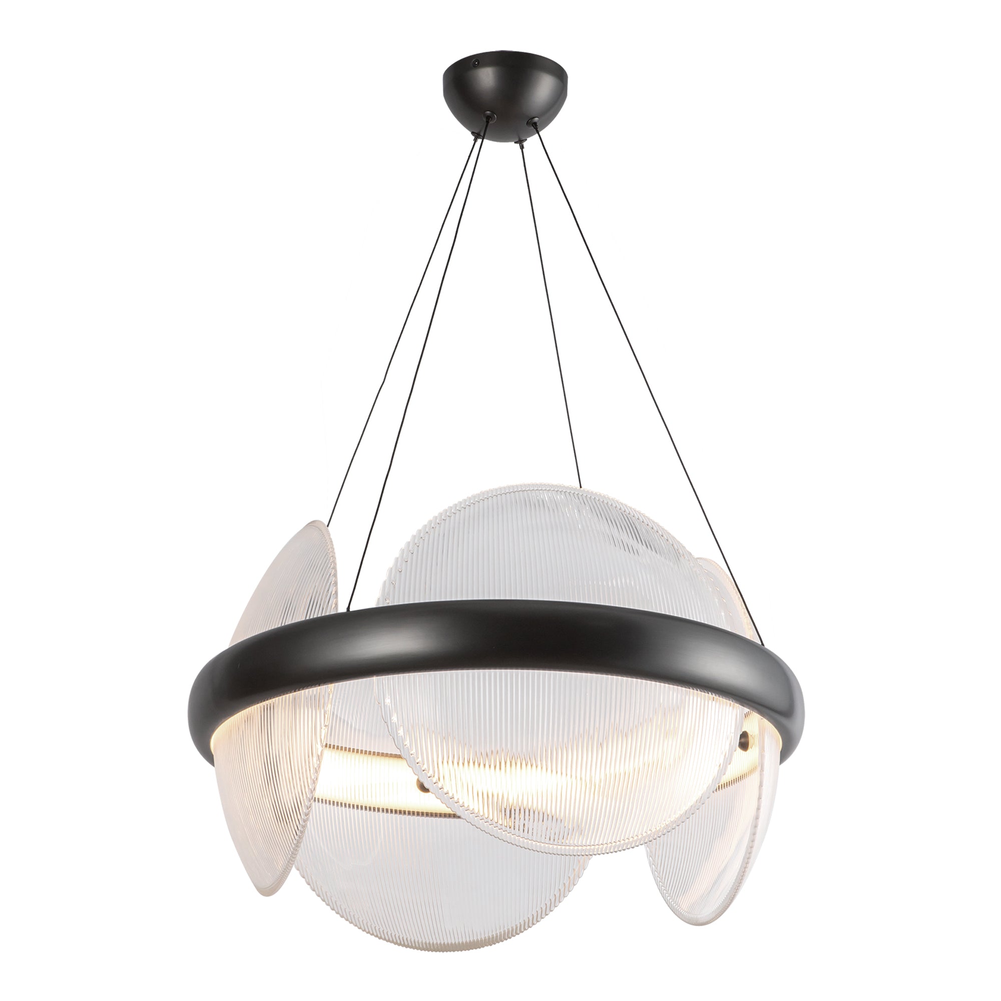 Virelli Ribbed Glass Chandelier - Wisteria