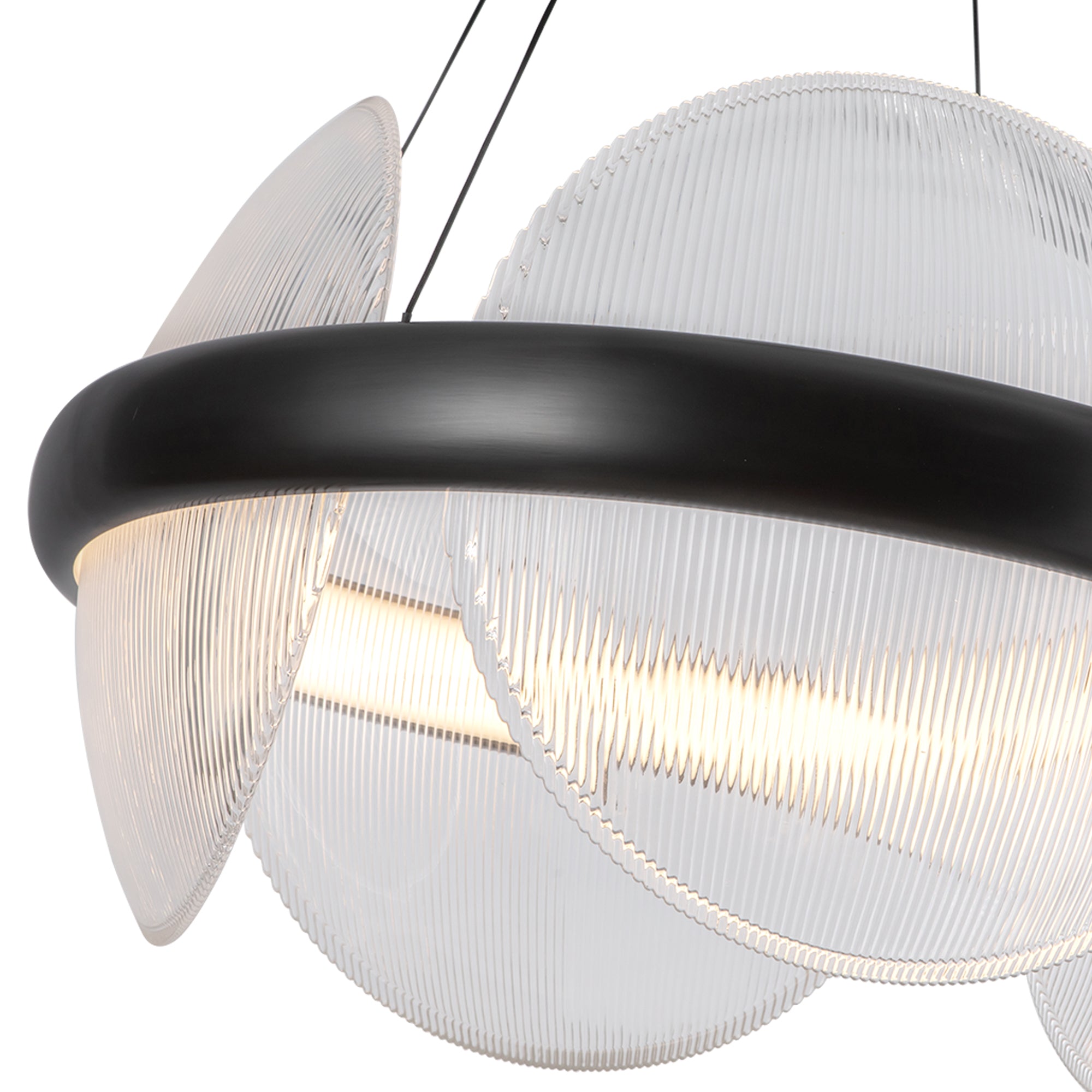 Virelli Ribbed Glass Chandelier - Wisteria
