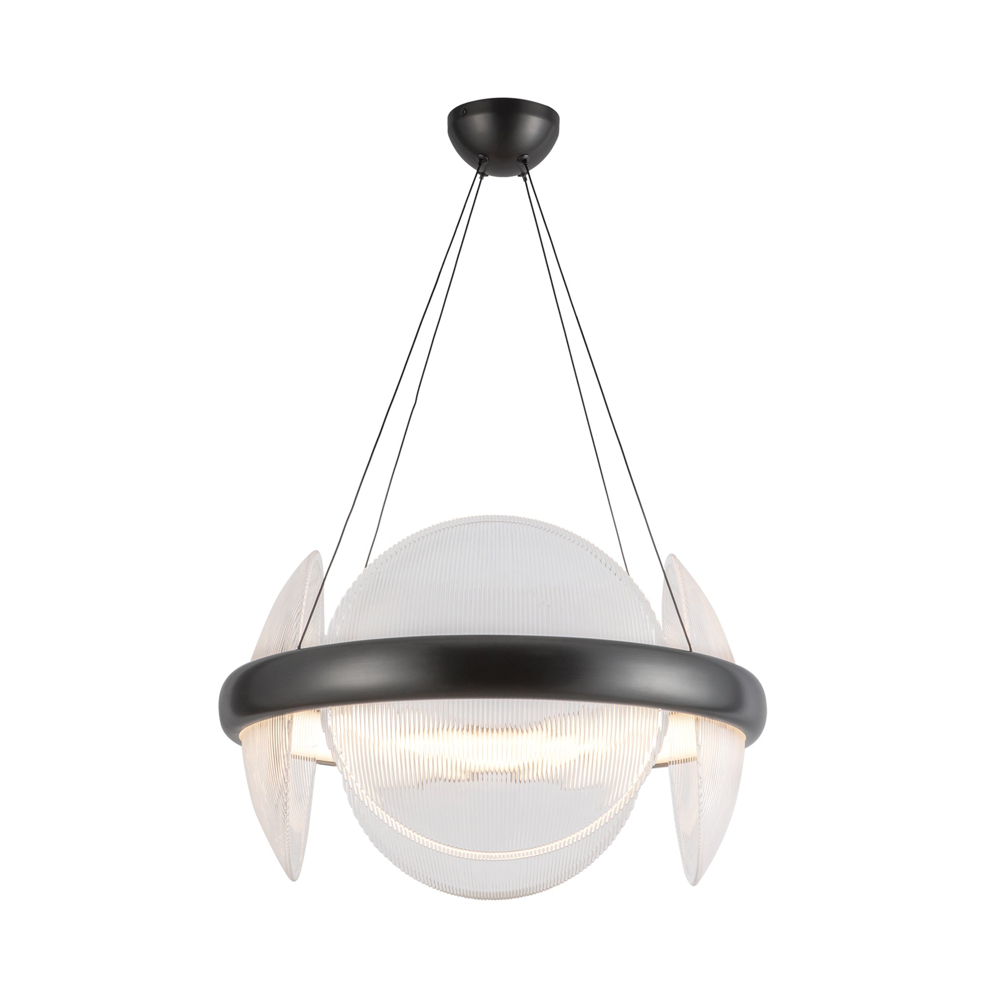 Virelli Ribbed Glass Chandelier - Wisteria