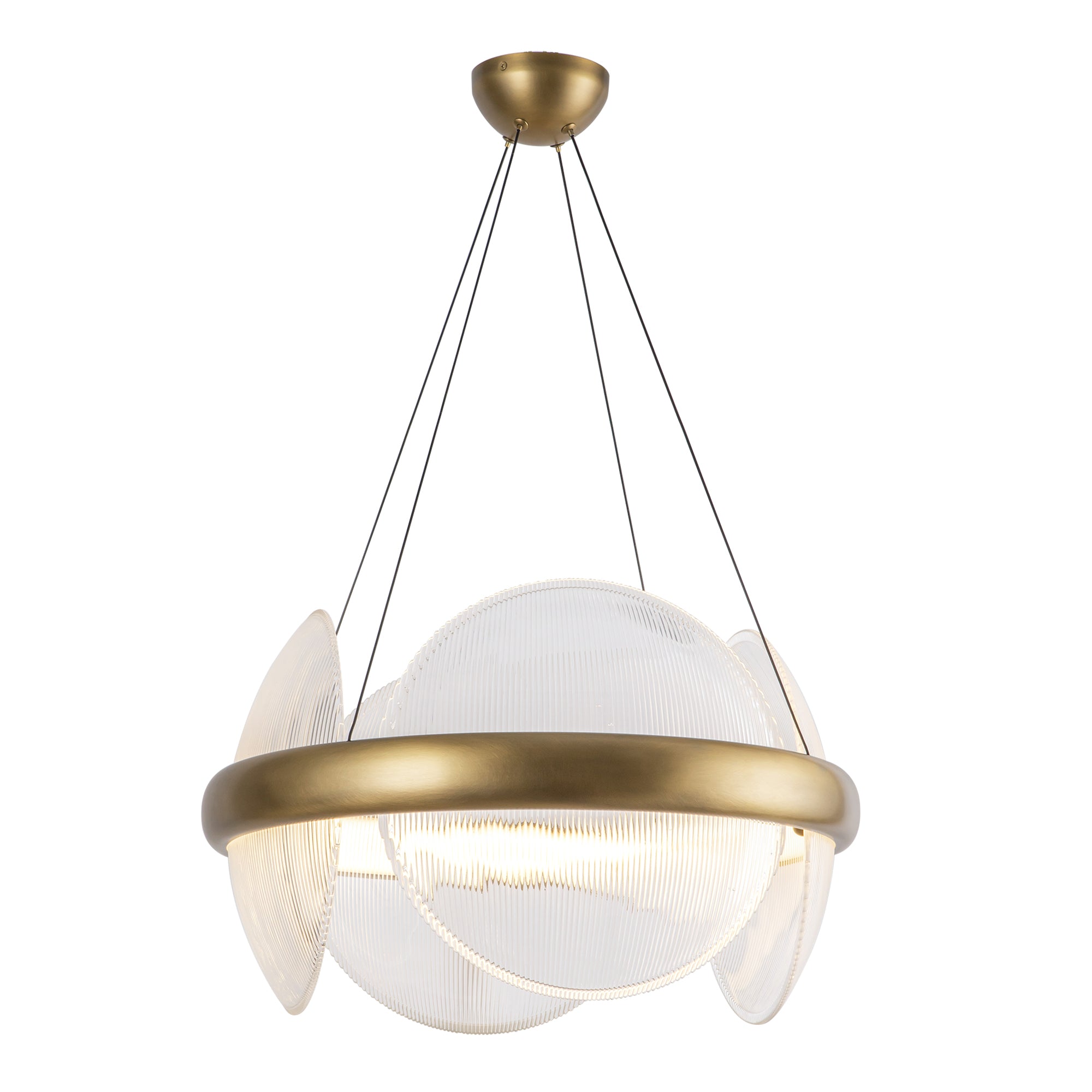 Virelli Ribbed Glass Chandelier - Wisteria