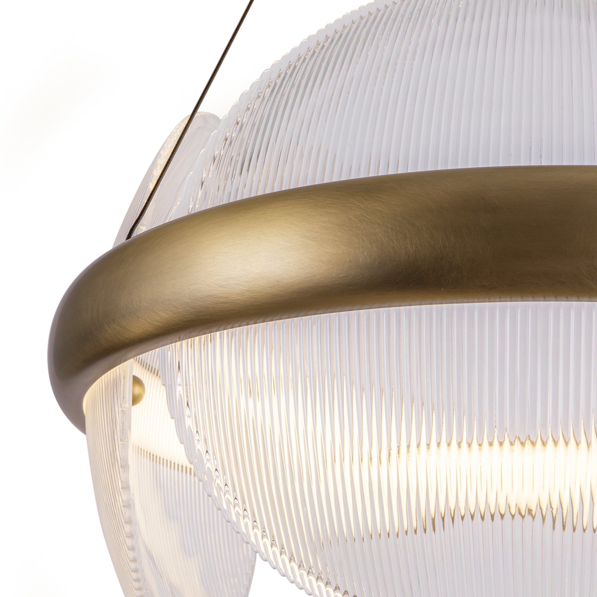Virelli Ribbed Glass Chandelier - Wisteria
