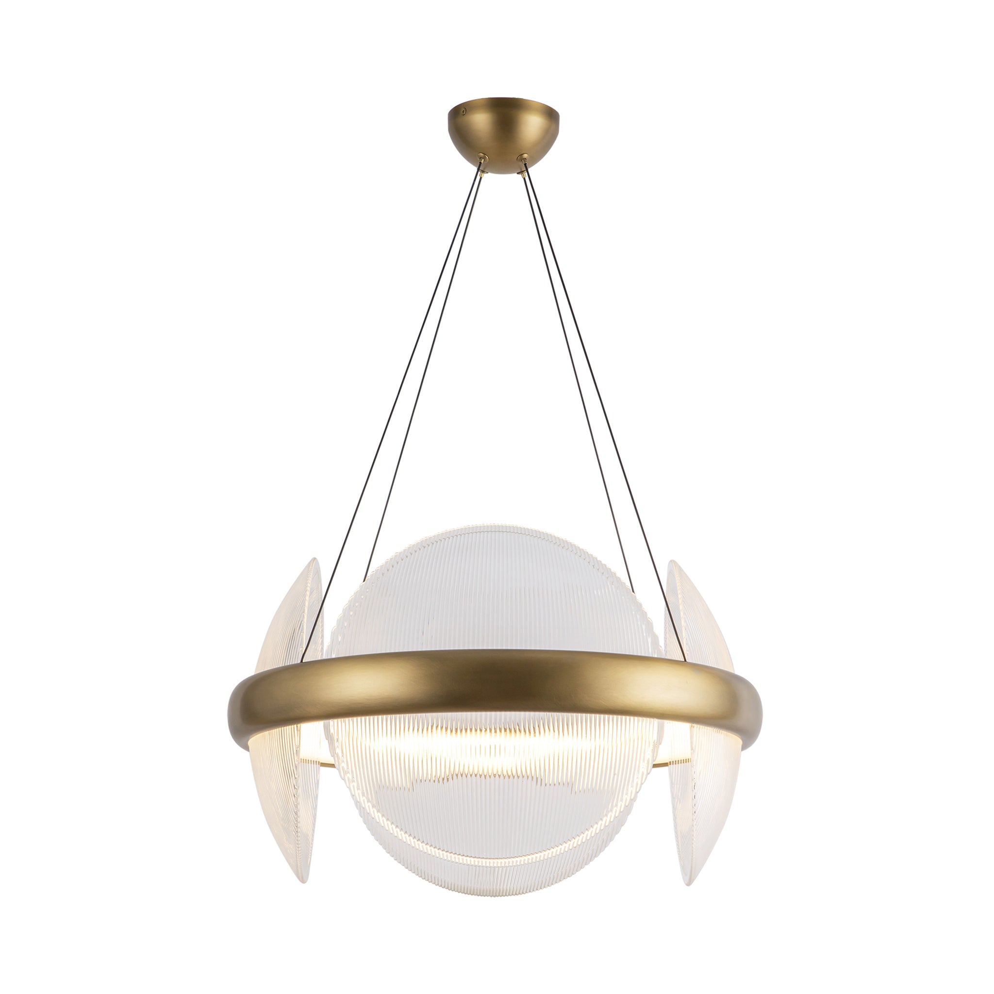Virelli Ribbed Glass Chandelier - Wisteria