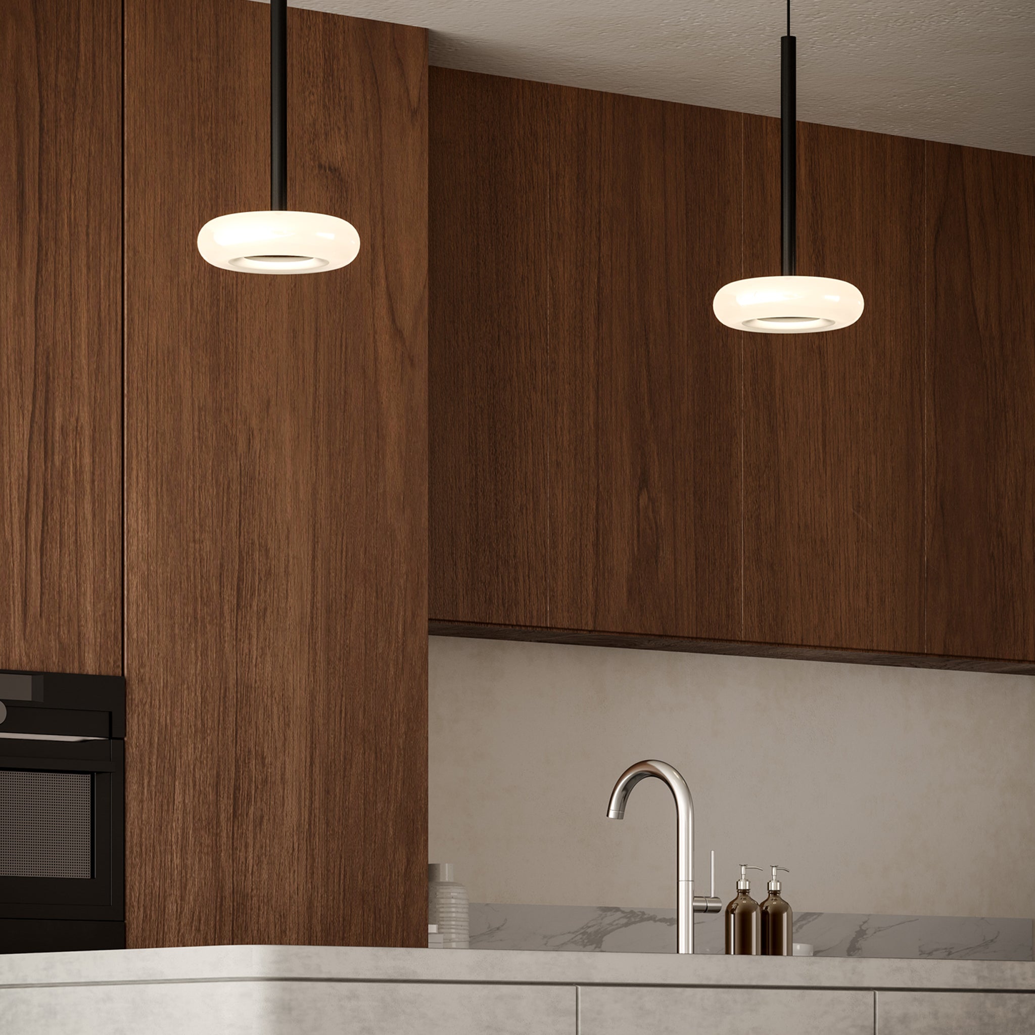 Aurello Frosted Glass Pendant - Wisteria