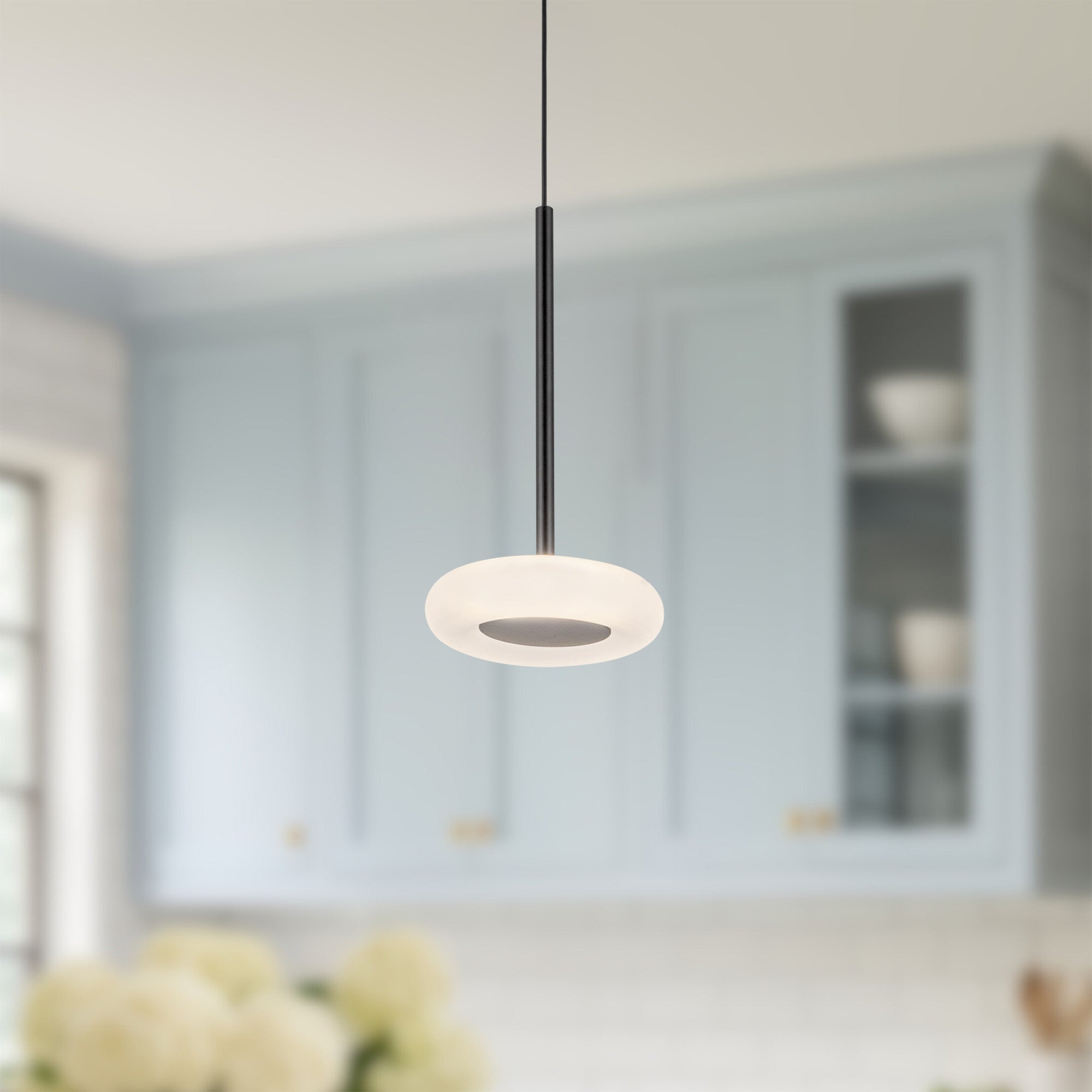Aurello Frosted Glass Pendant - Wisteria