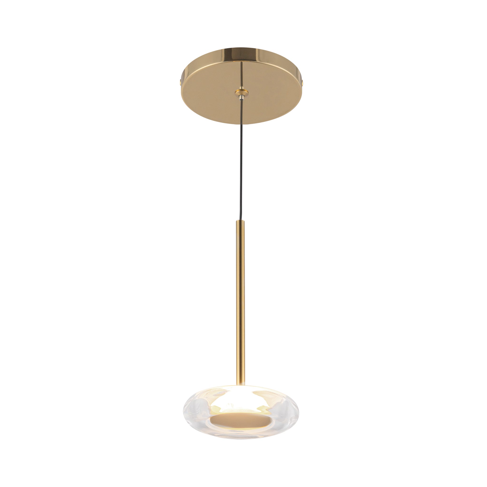 Aurello Clear Glass Pendant - Wisteria