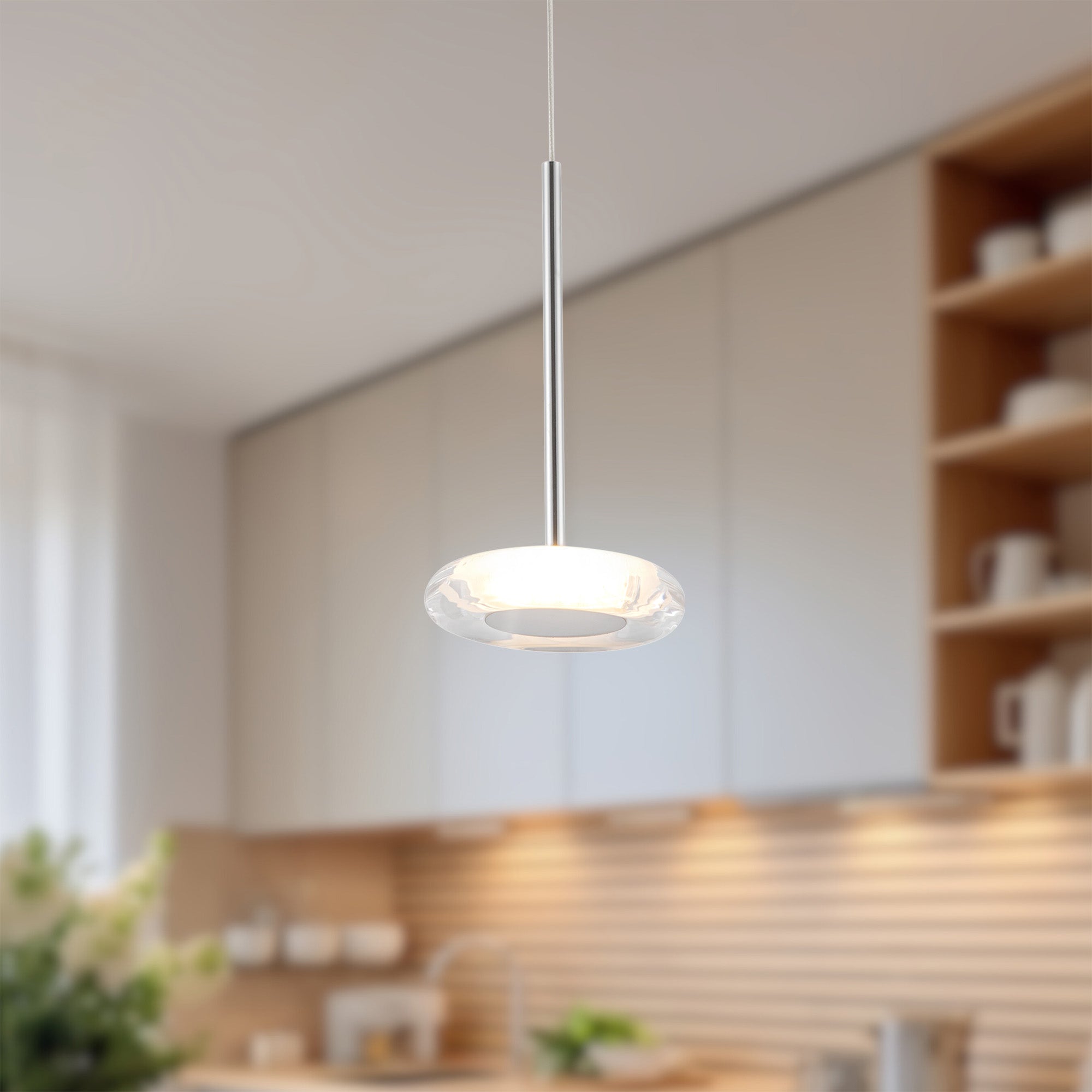Aurello Clear Glass Pendant - Wisteria