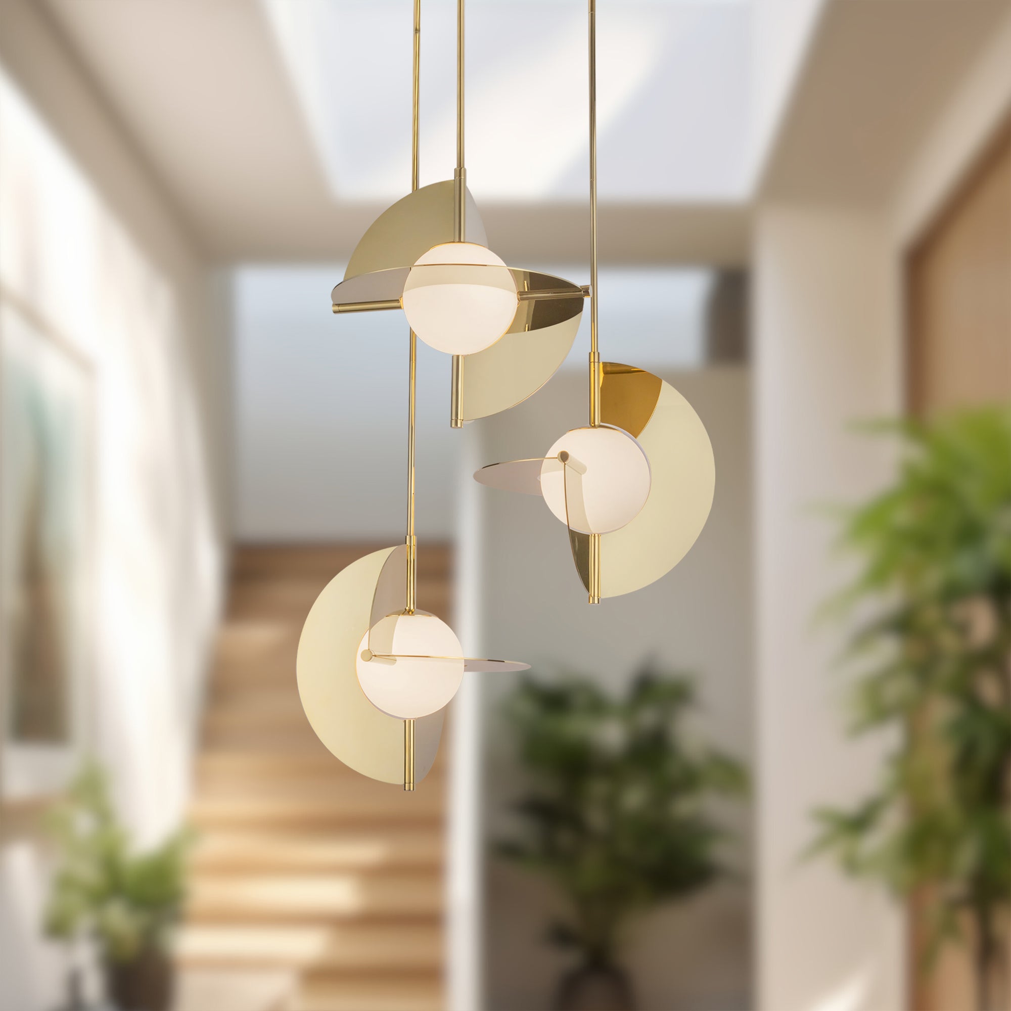 Trevino Opal Glass Chandelier - Wisteria