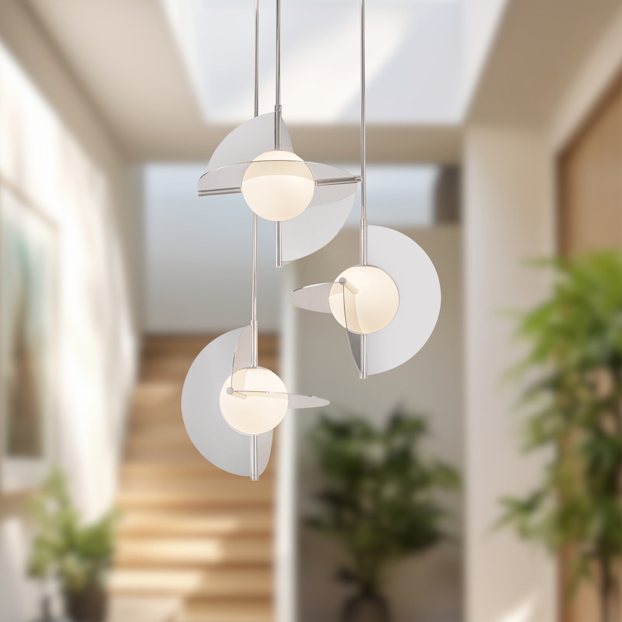 Trevino Opal Glass Chandelier - Wisteria