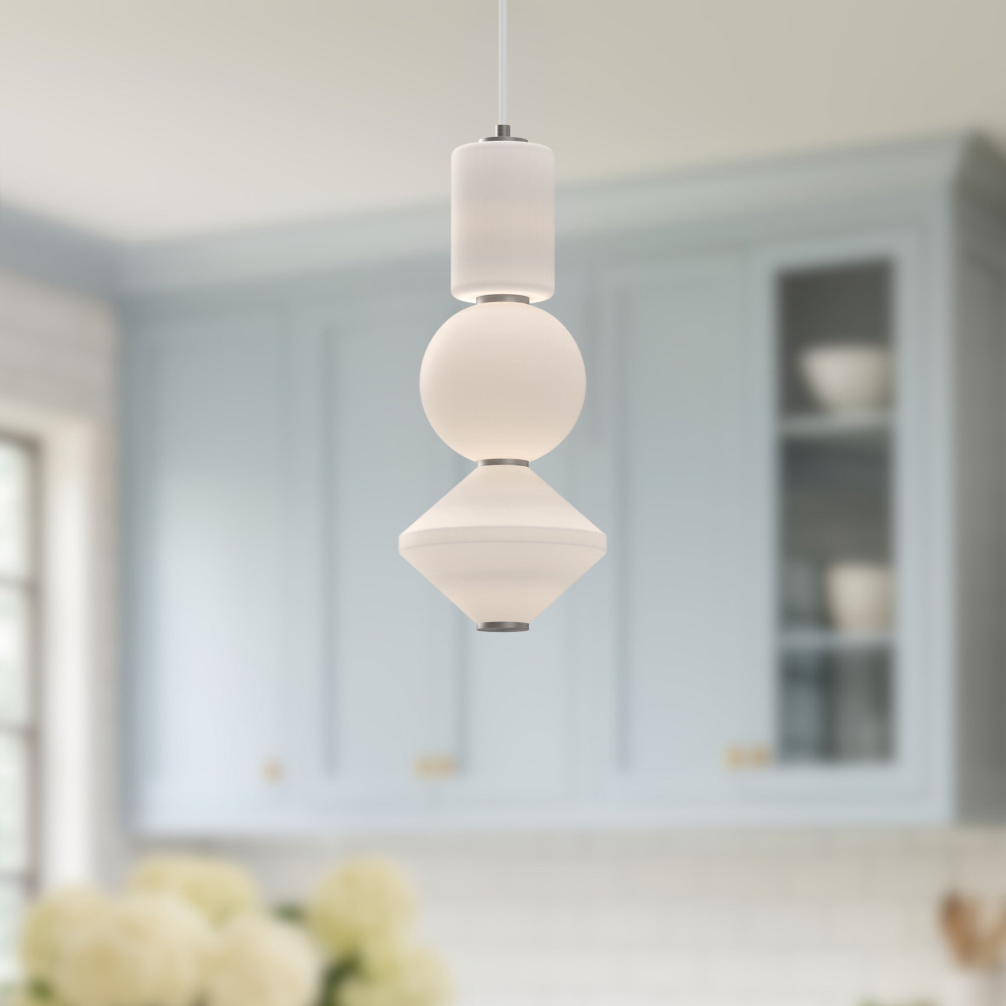 Isadora Opal Glass Pendant - Wisteria