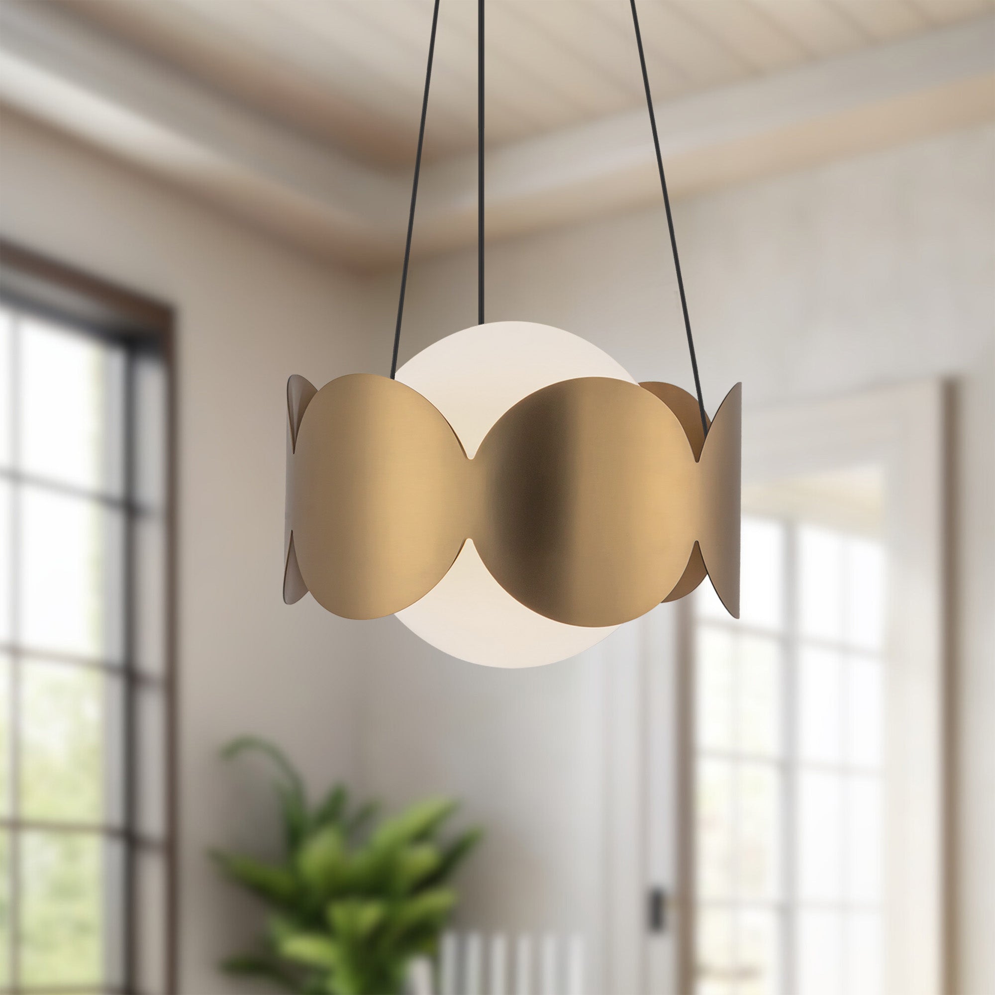 Orvessa Opal Glass Chandelier - Wisteria