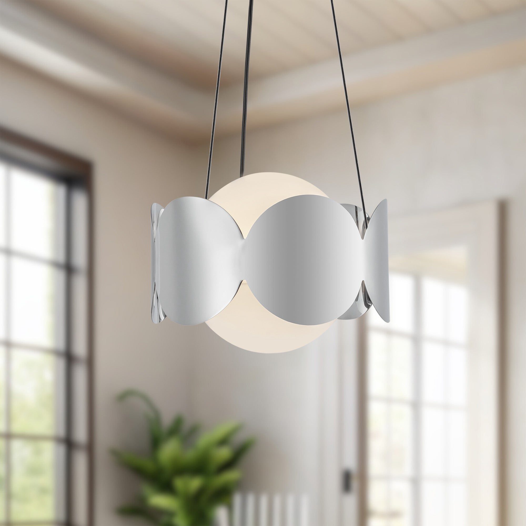 Orvessa Opal Glass Chandelier - Wisteria