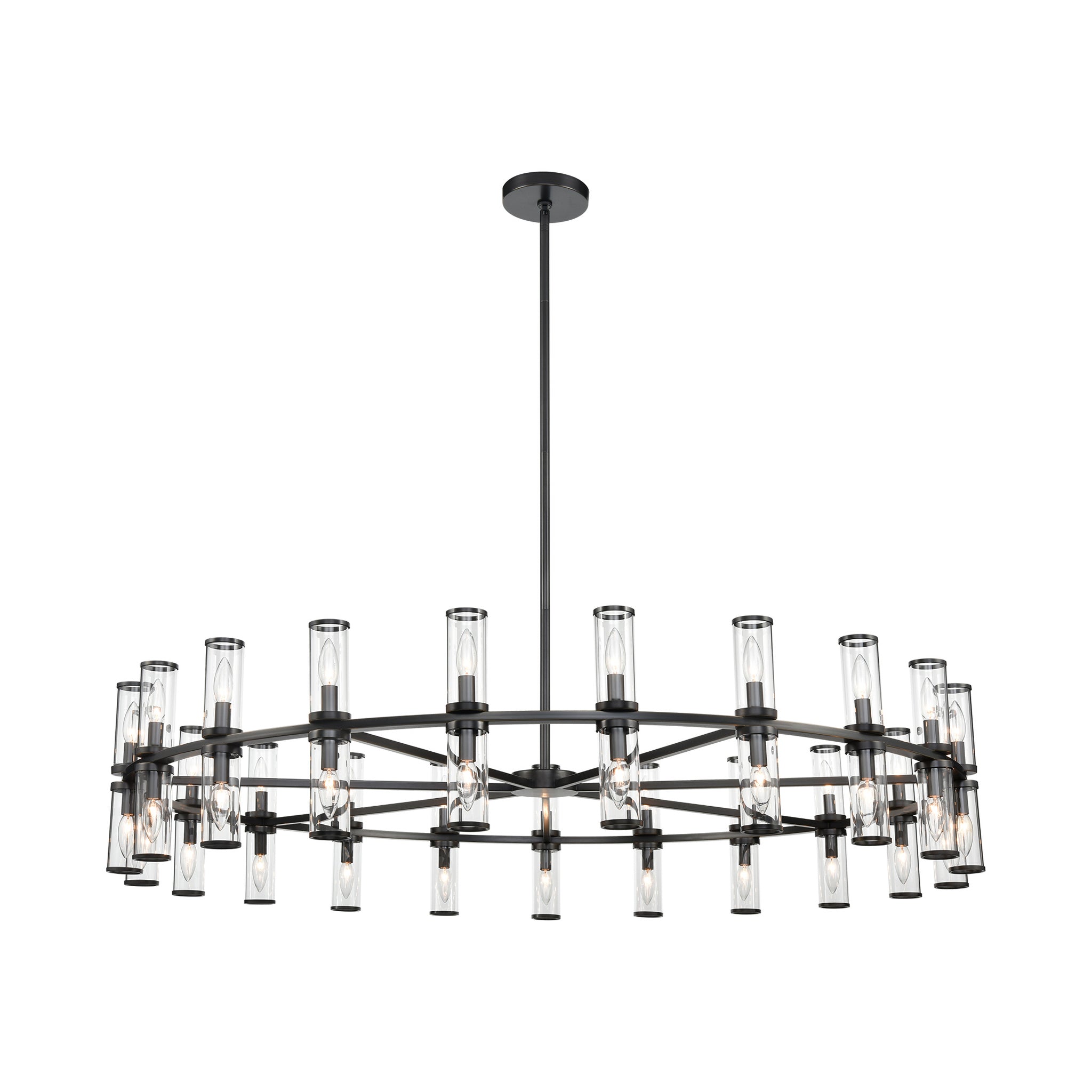 Valoren Double Tier Glass Chandelier - Wisteria