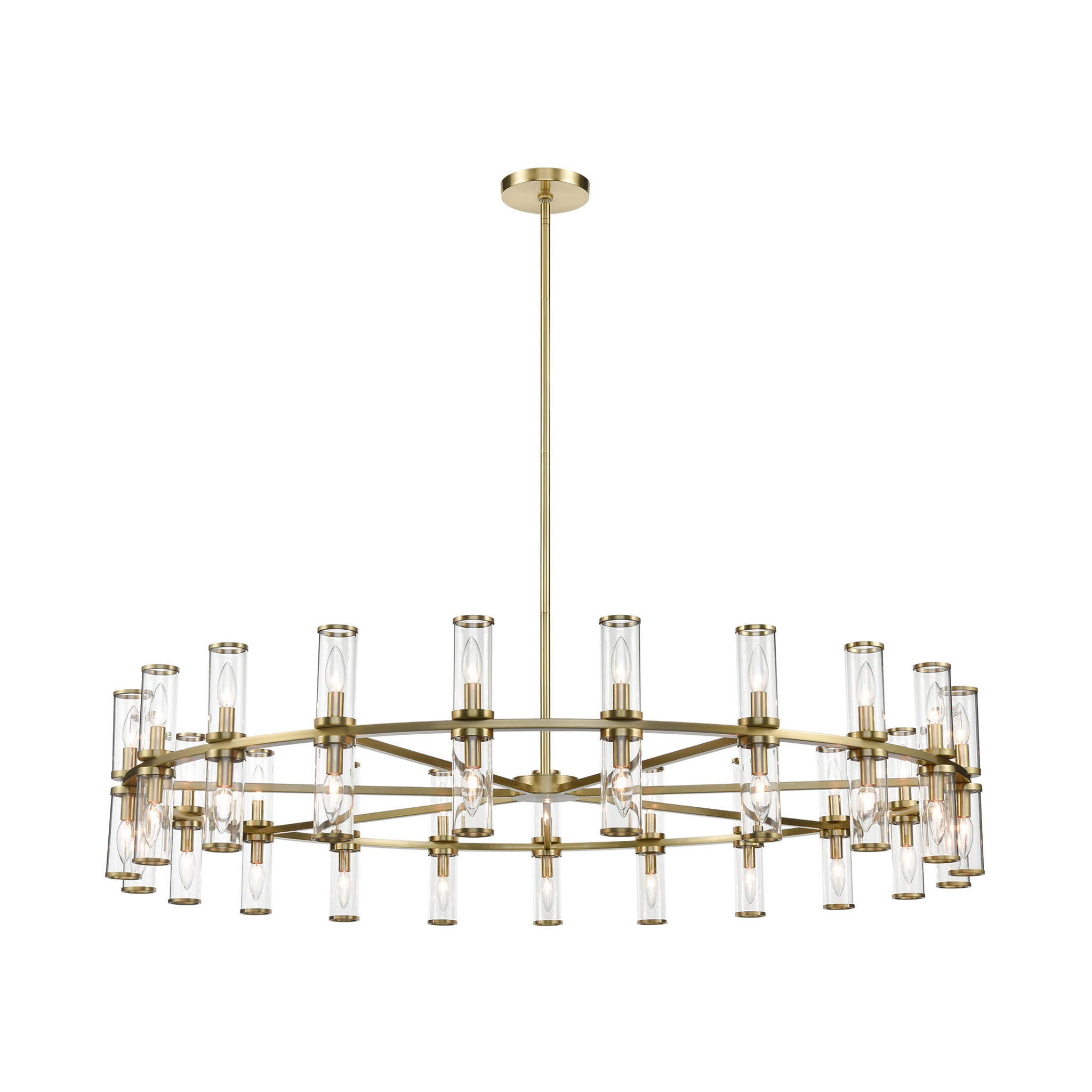 Valoren Double Tier Glass Chandelier - Wisteria