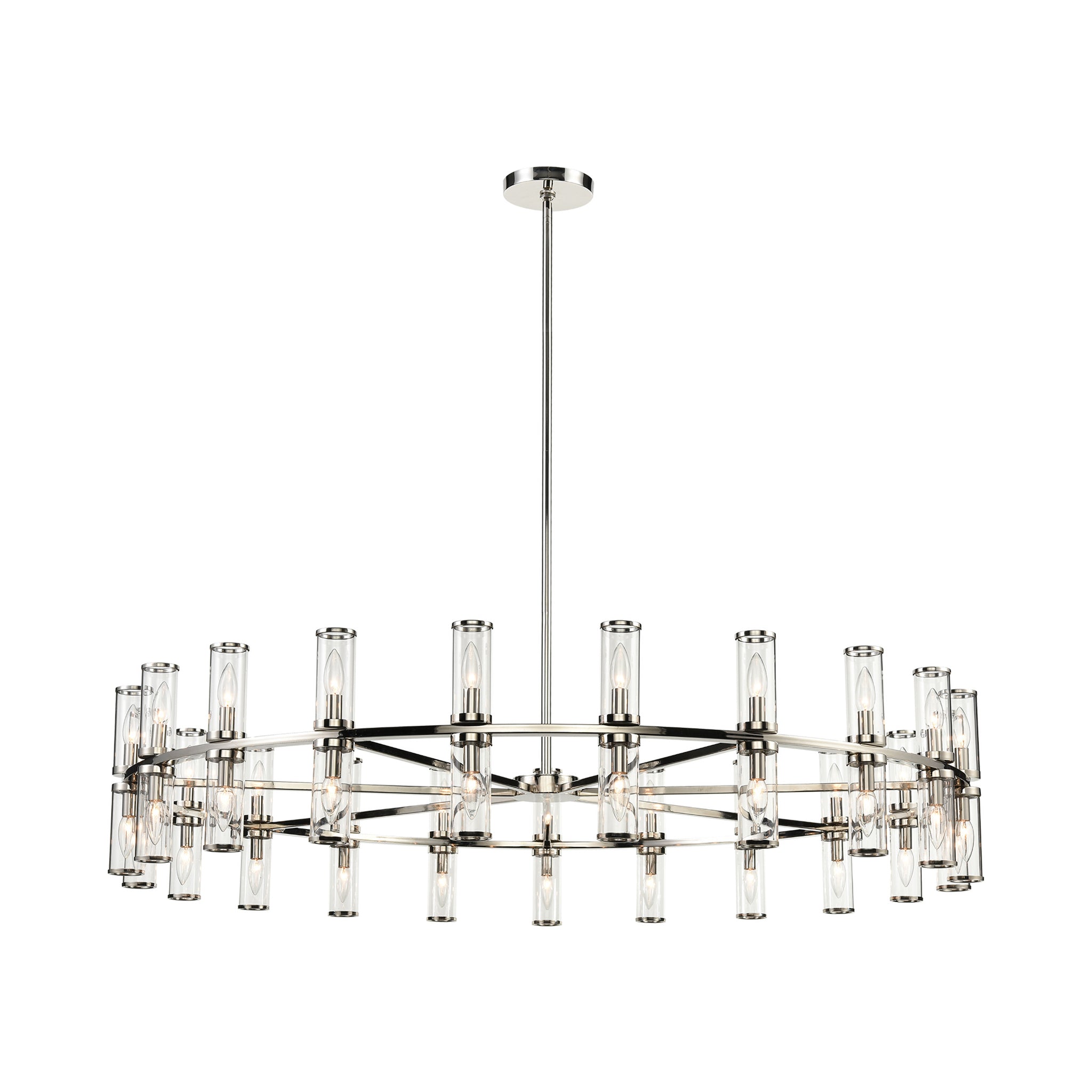 Valoren Double Tier Glass Chandelier - Wisteria