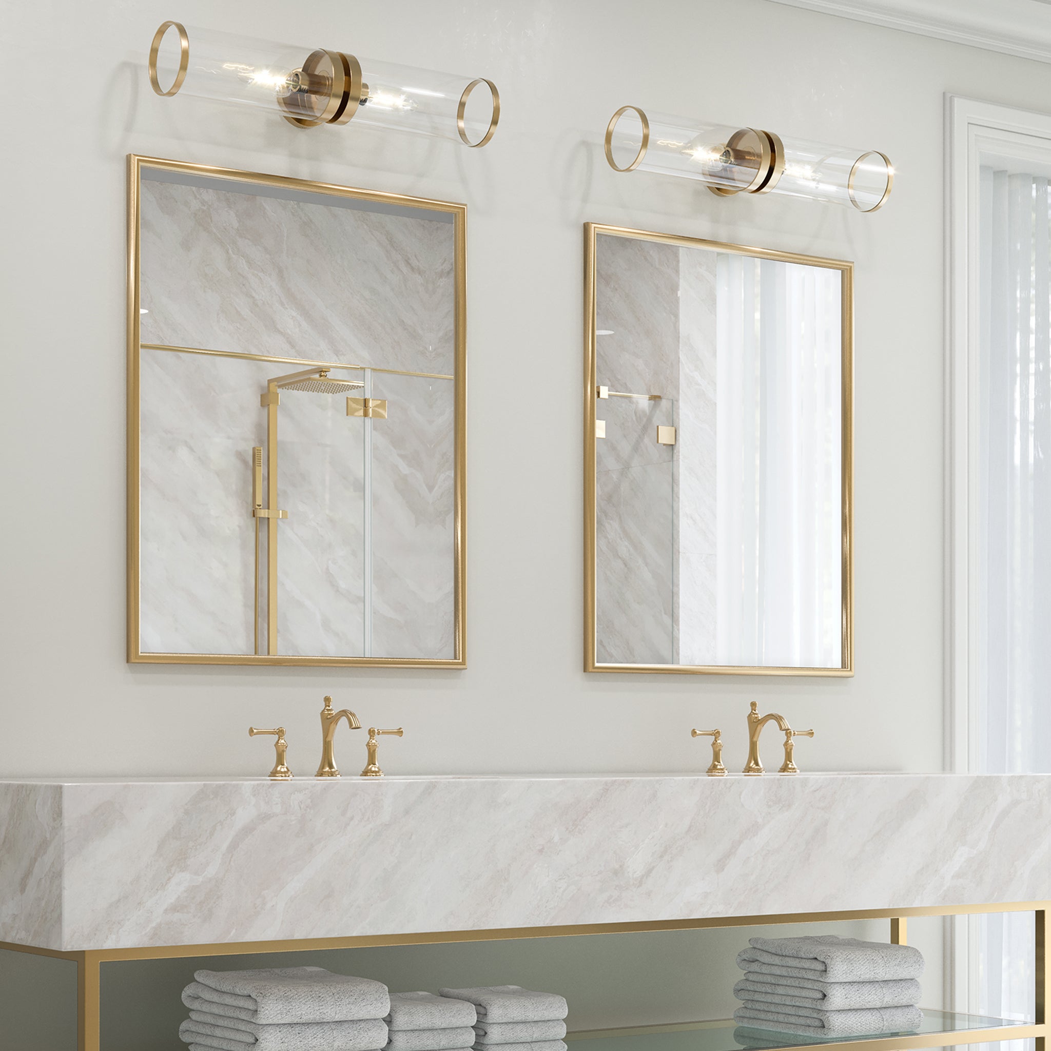 Valoren Double Glass Sconce - Wisteria