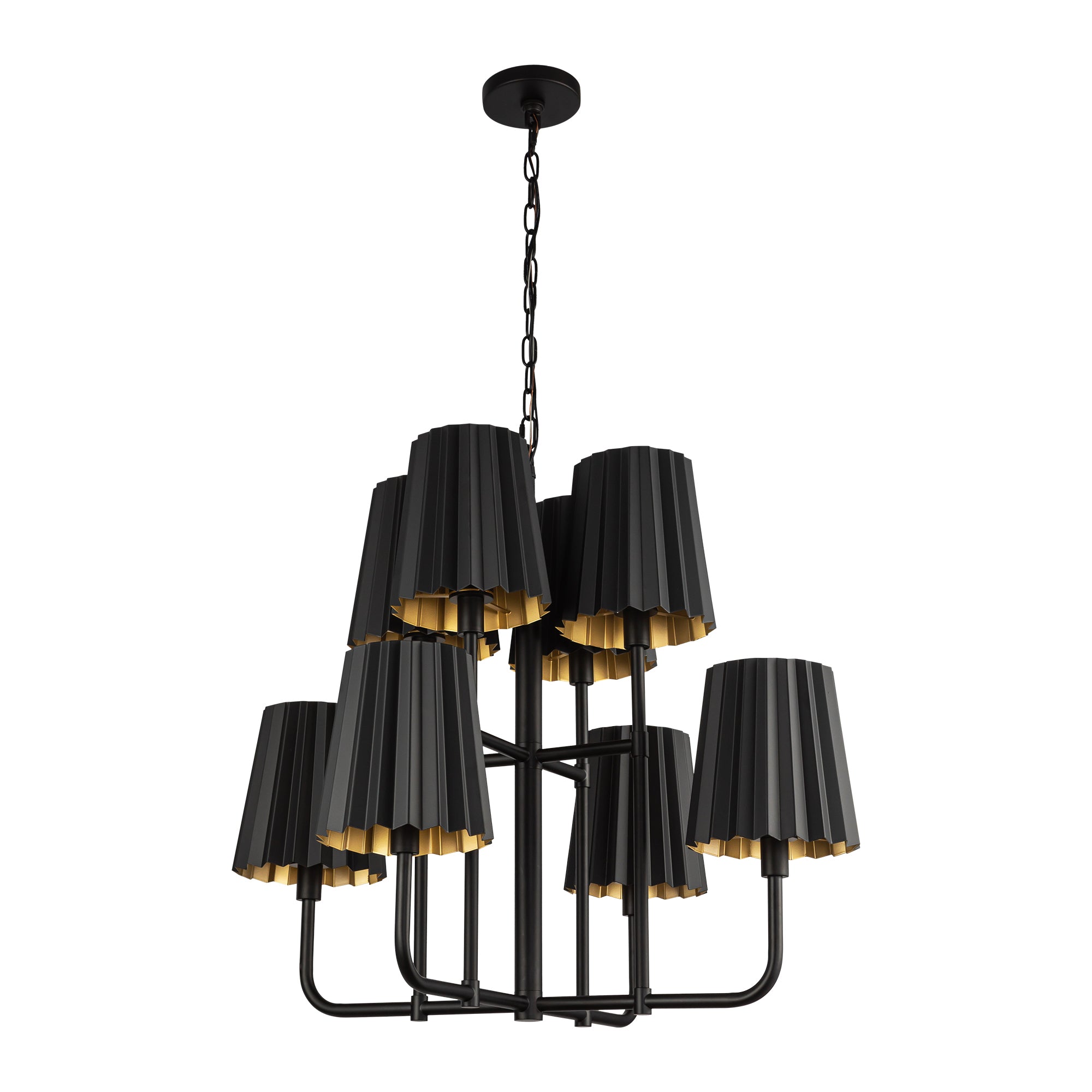 Rive Pleated Metal Chandelier - Wisteria